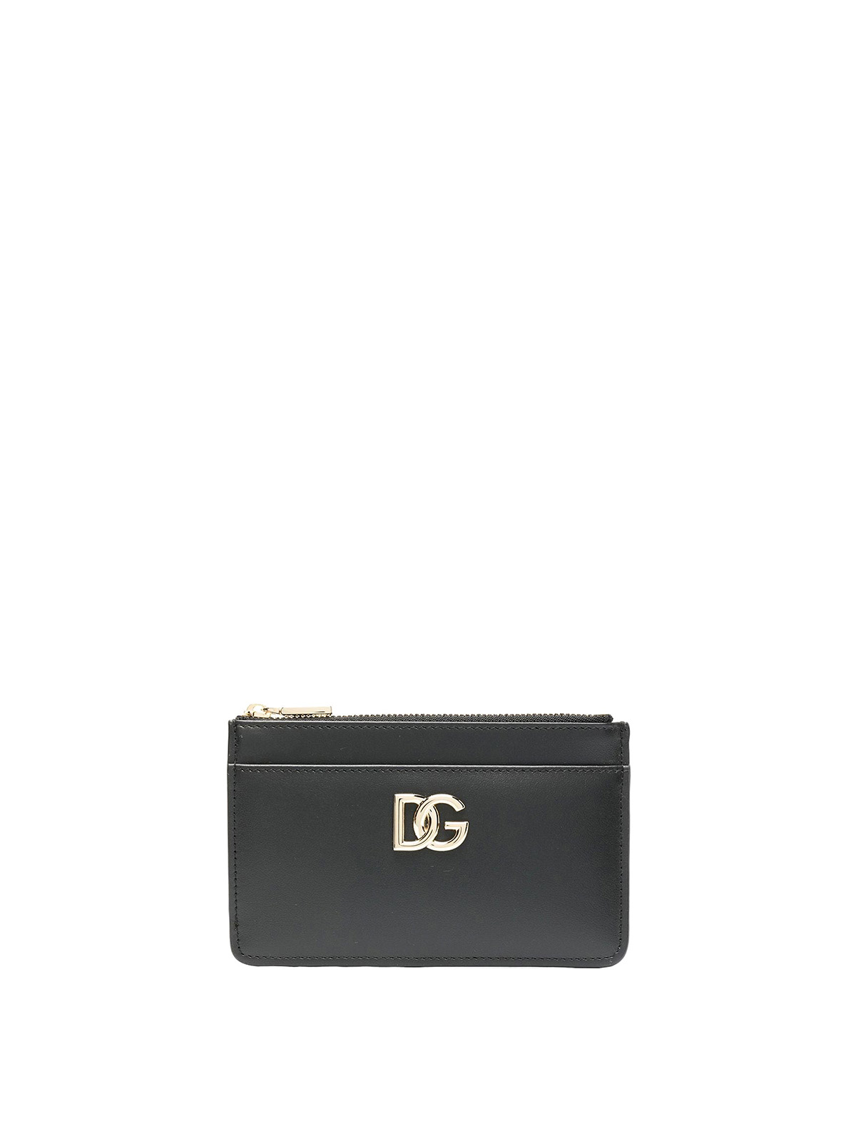 Dolce & Gabbana Leather Credit Card Holder In Negro