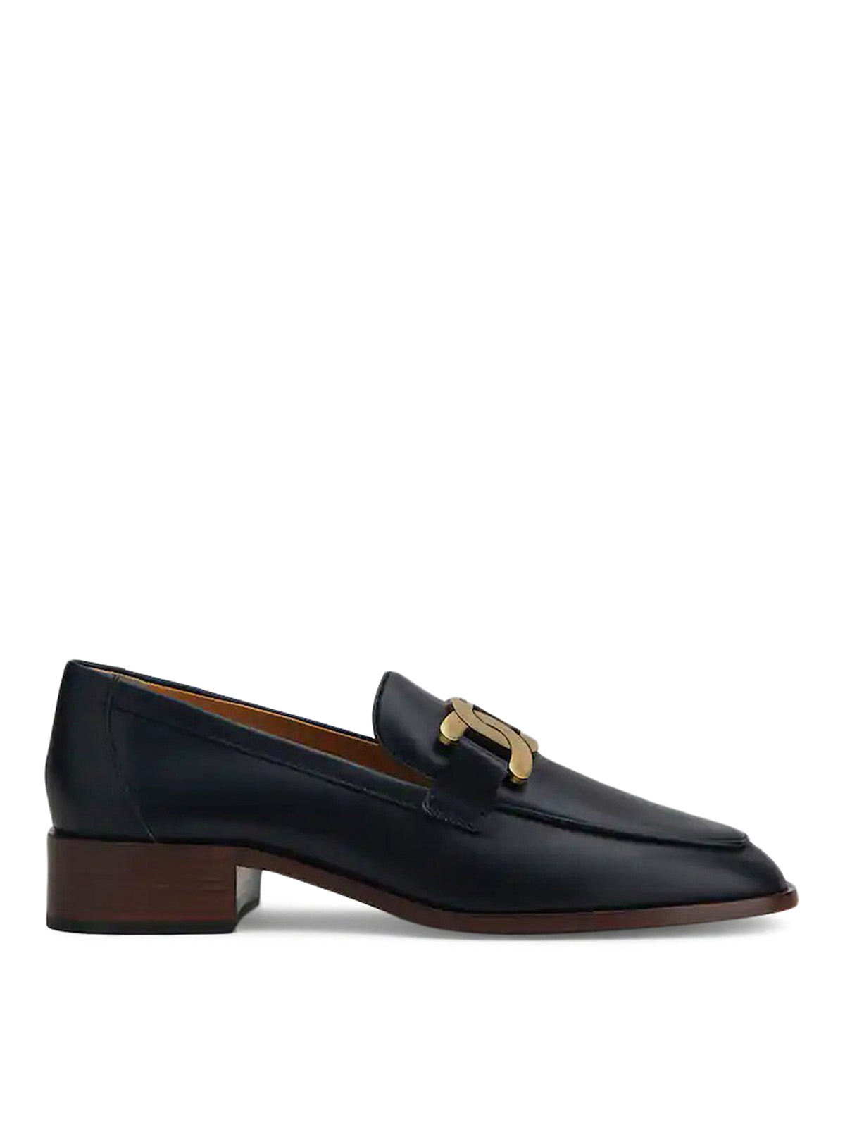 Tod's Cuir Chained Loafers In Negro