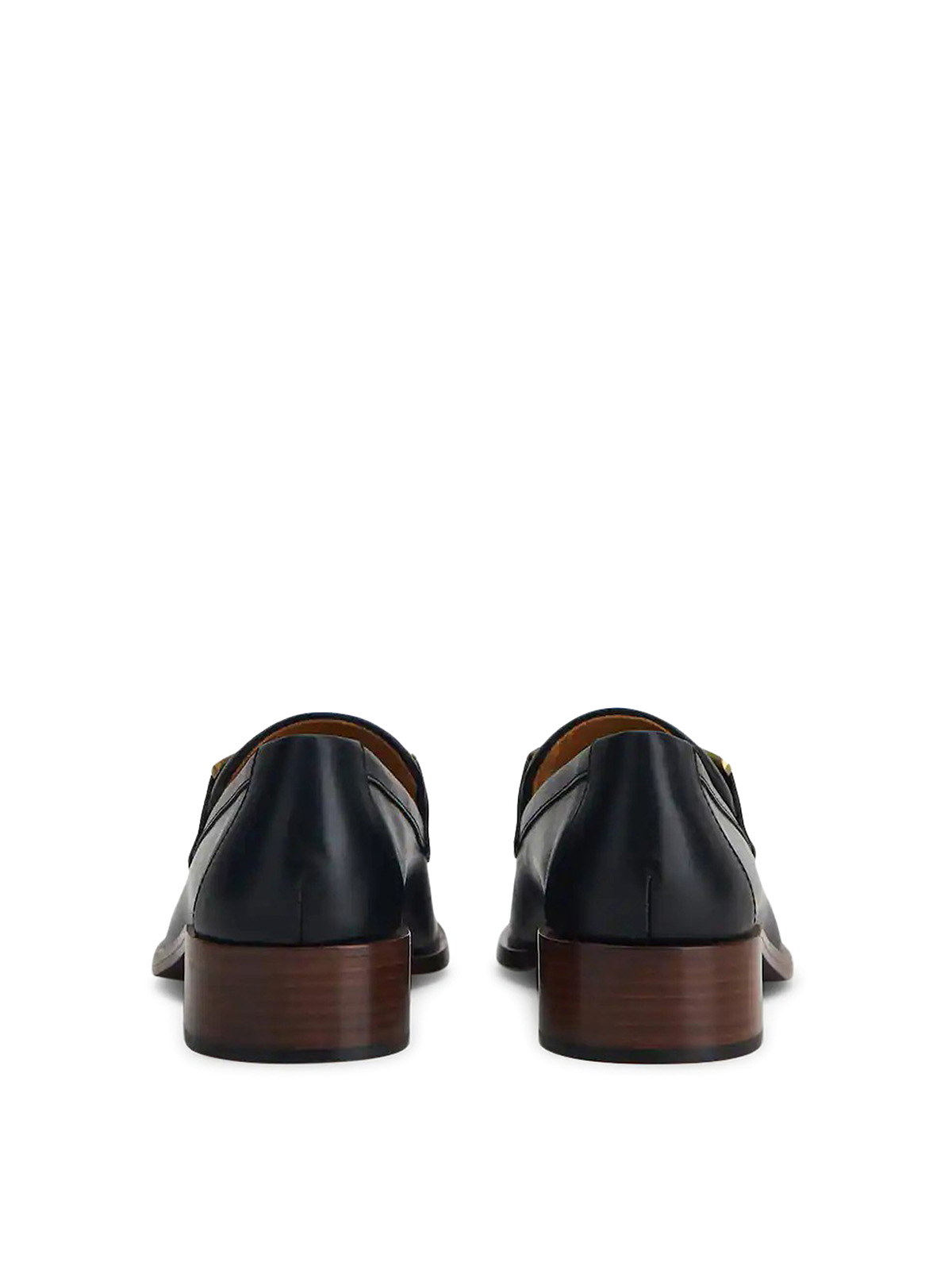 Shop Tod's Cuir Chained Loafers In Negro