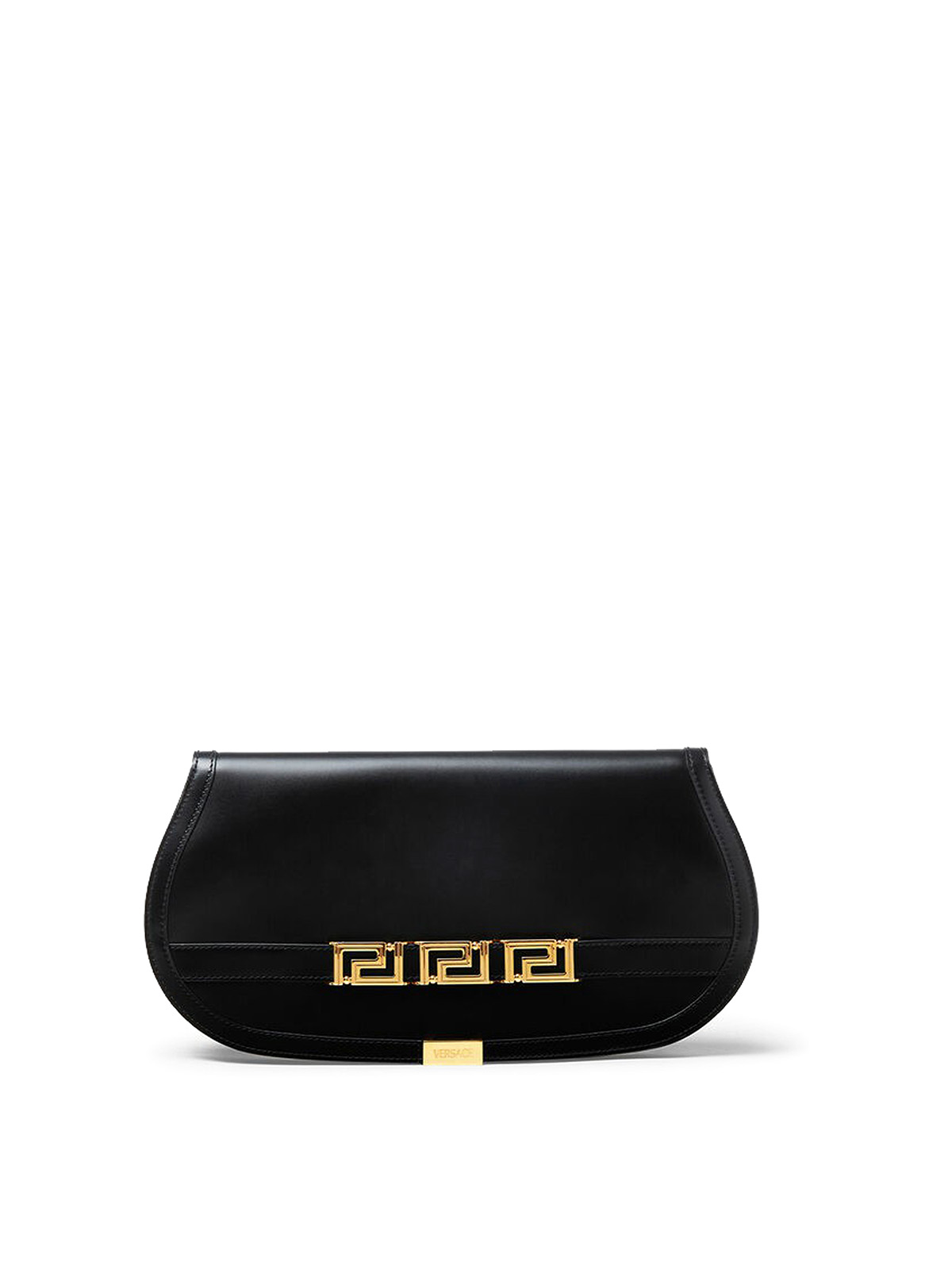 Versace Leather Clutch In Black