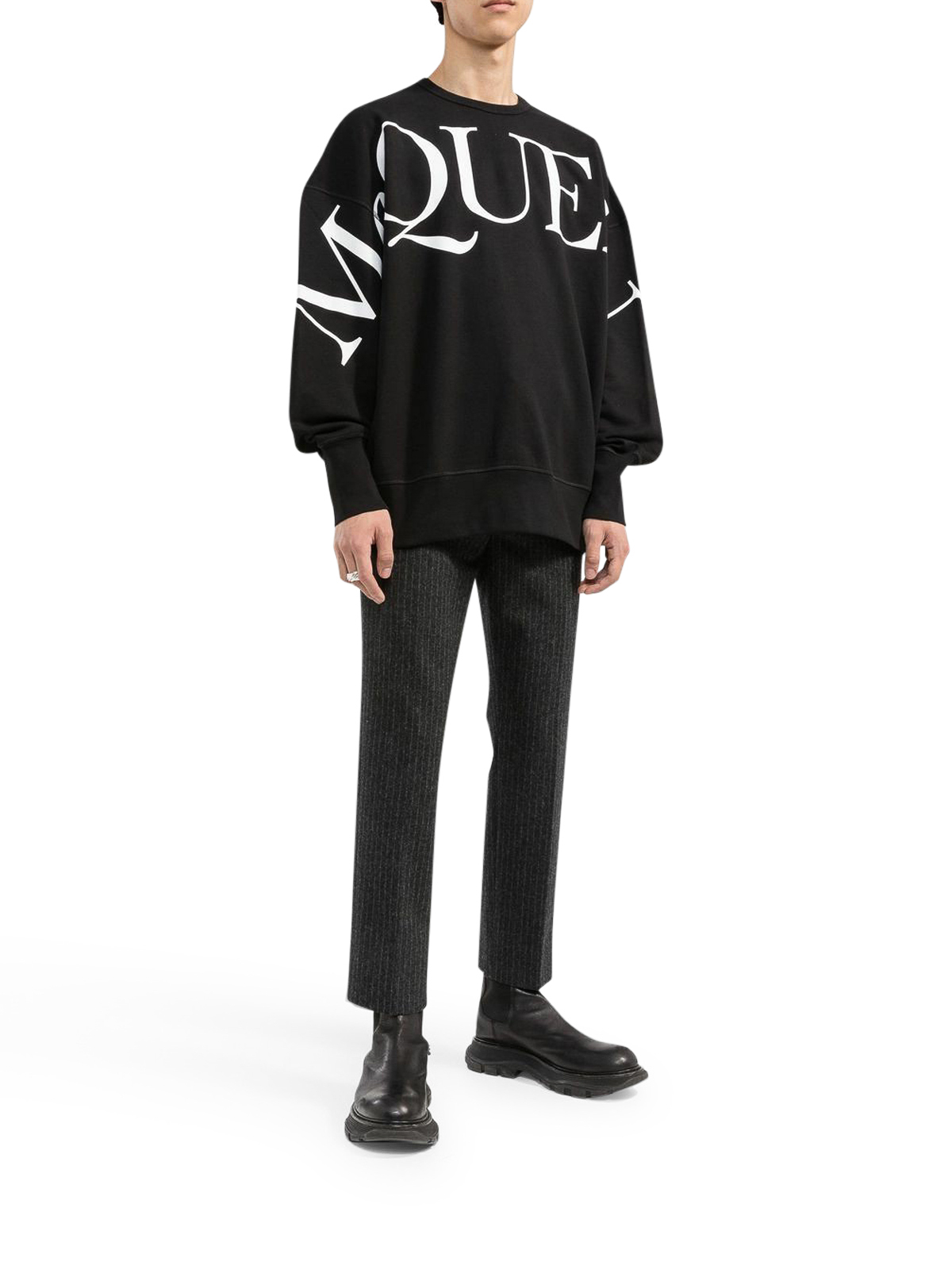 Alexander Mcqueen Logo printed cotton sweatshirt