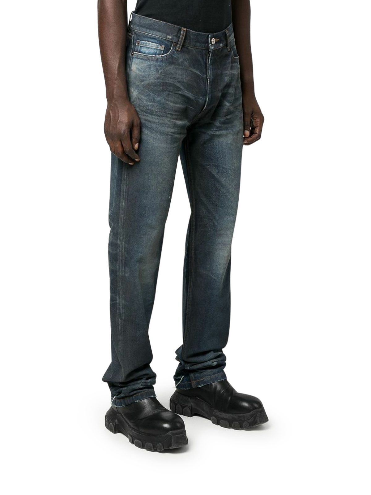 デニム・ジーパン BALENCIAGA DARK BLUE COTTON DENIM JEANS Balenciaga Denim jeans - Blue - Men | 681707TDW144443