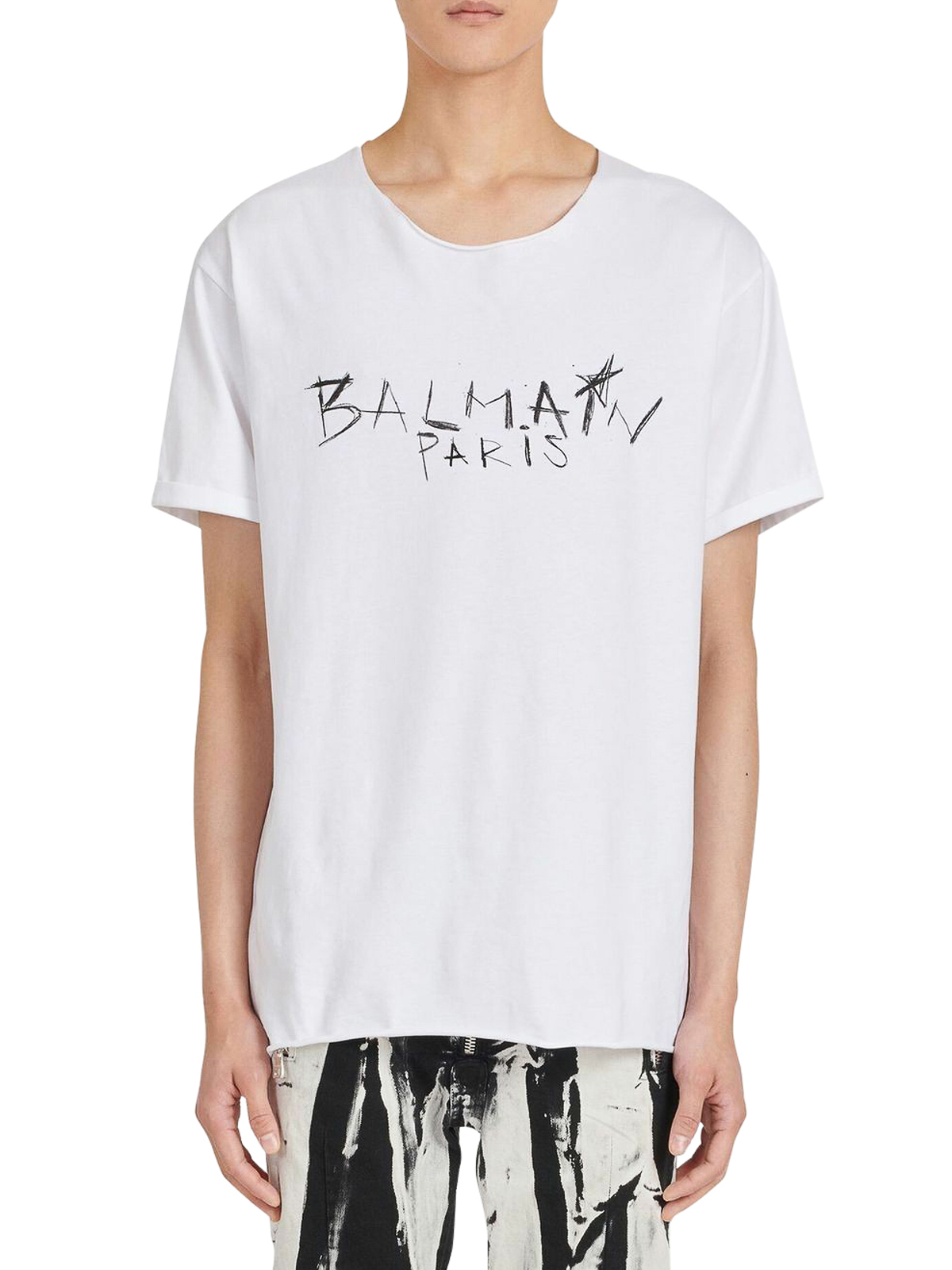 I udlandet Rettelse hver dag T-shirts Balmain - Logo lettering T-shirt - YH1EG016GB81GAB