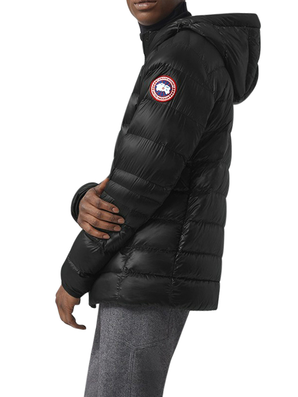 Shop Canada Goose Crofton Hooded Jacket In Black