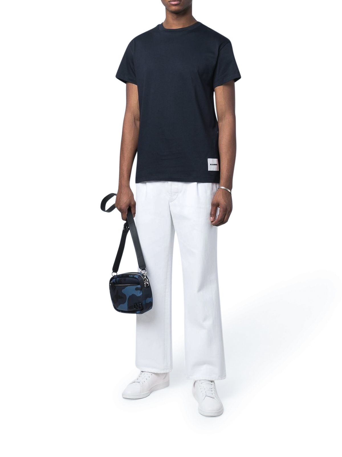 Shop Jil Sander 3 T-shirts Set In Azul Oscuro