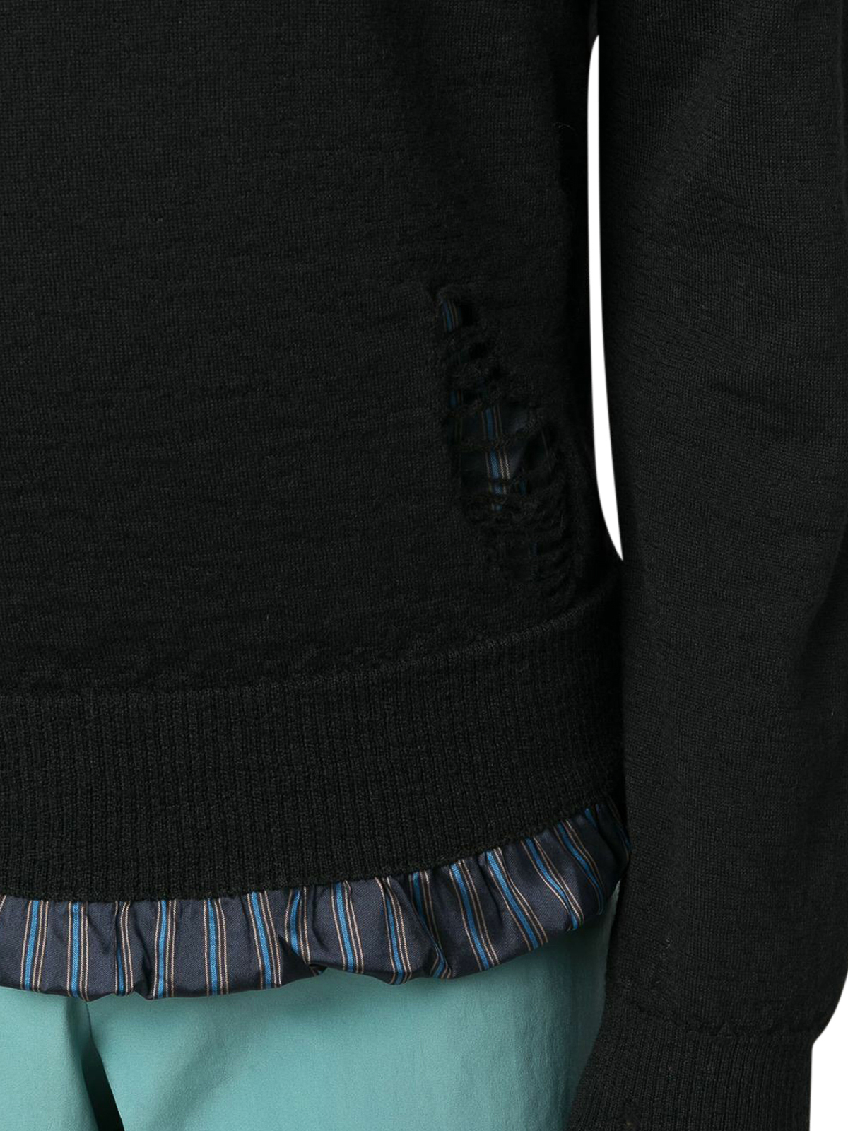 Shop Maison Margiela Wool Jumper In Black