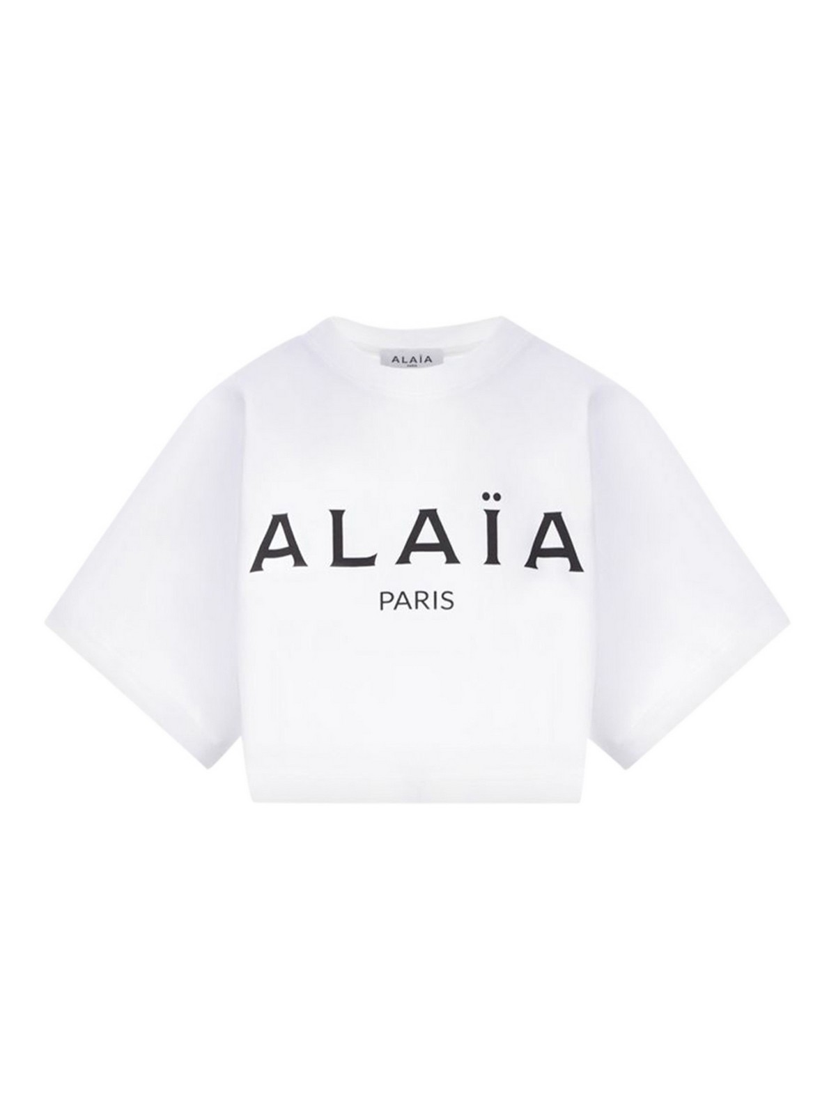 Alaïa Cropped T-shirt - White - Women | AA9H03322J017009