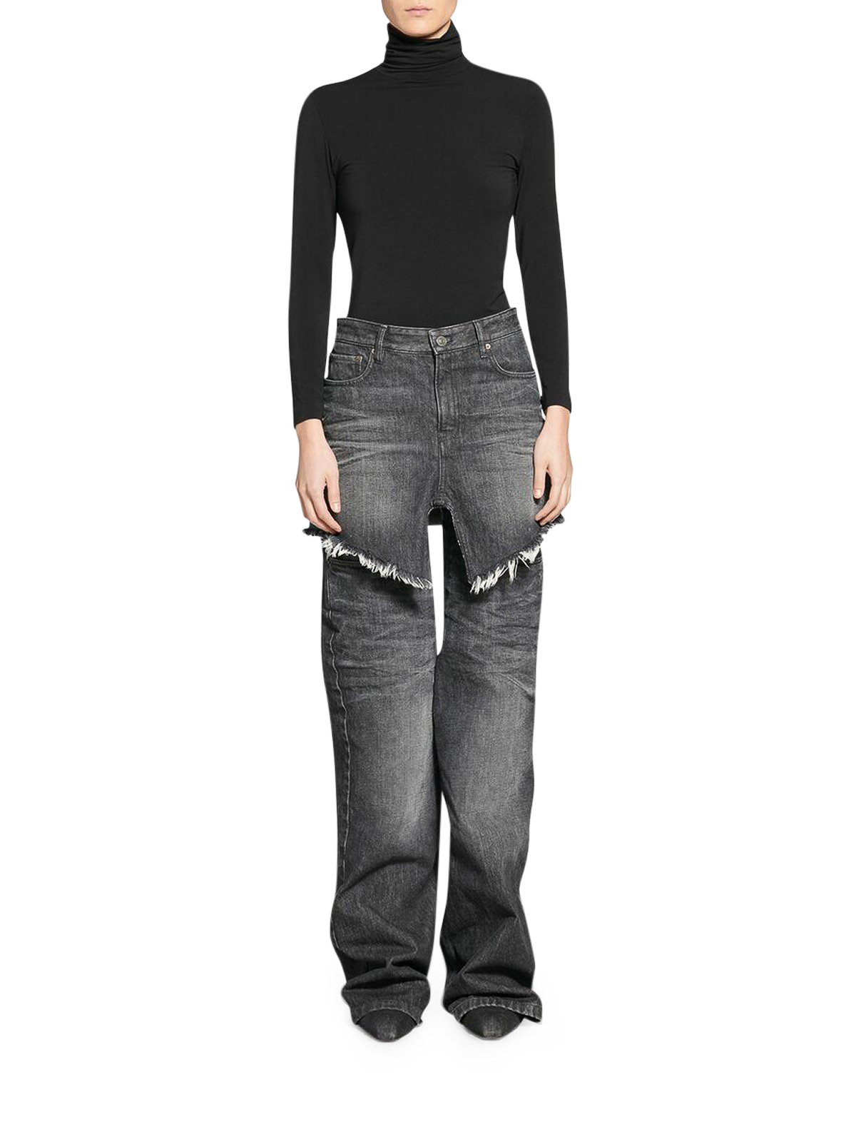 Balenciaga Cut-up mini skirt - Black - Women | 704541TXE061070
