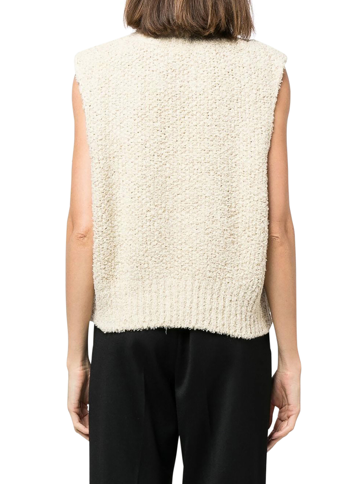 Vero Moda - Gilet coupe carrée en fausse fourrure - Crème