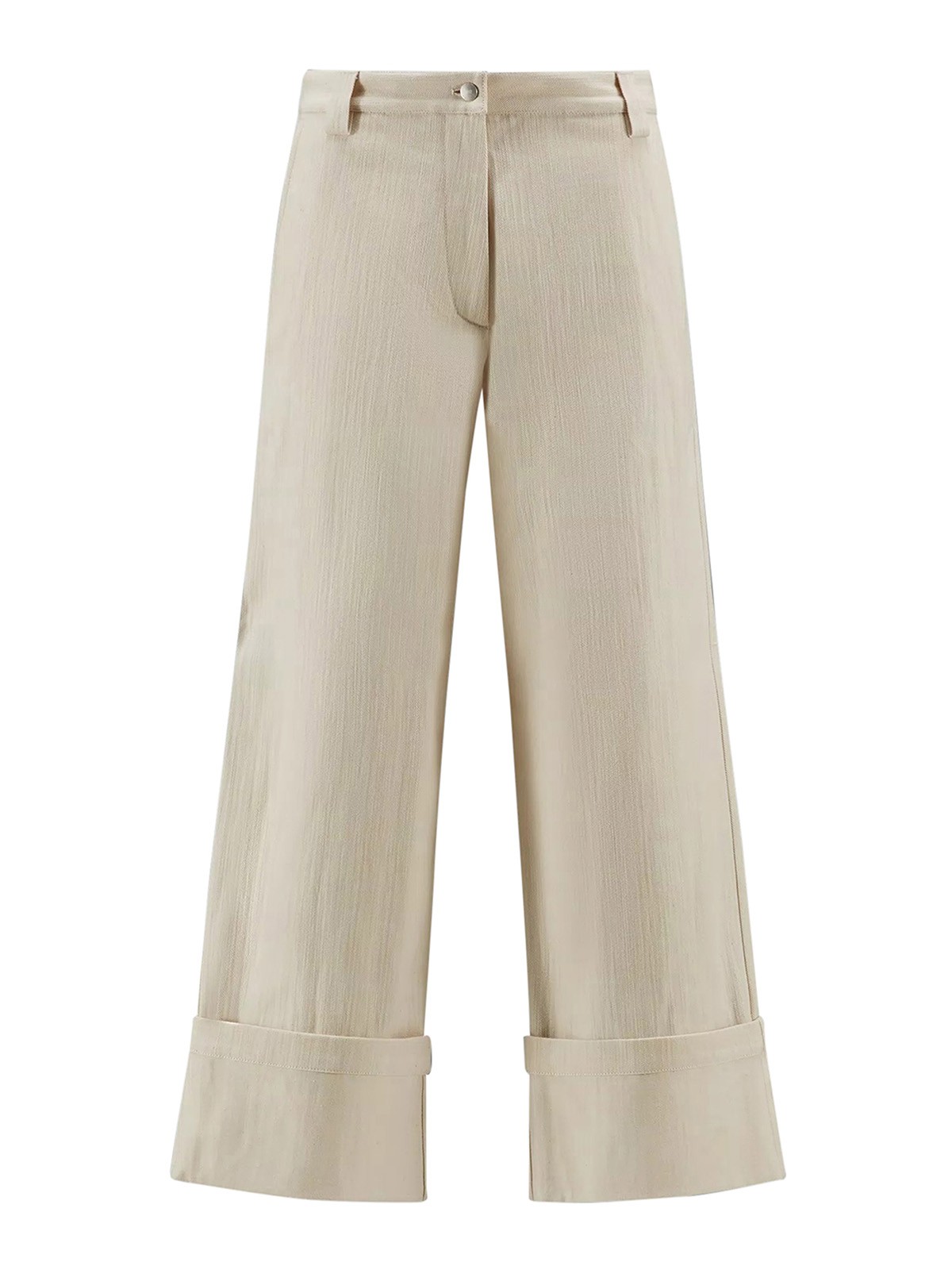 Moncler Cotton Bull Pants In Nude & Neutrals