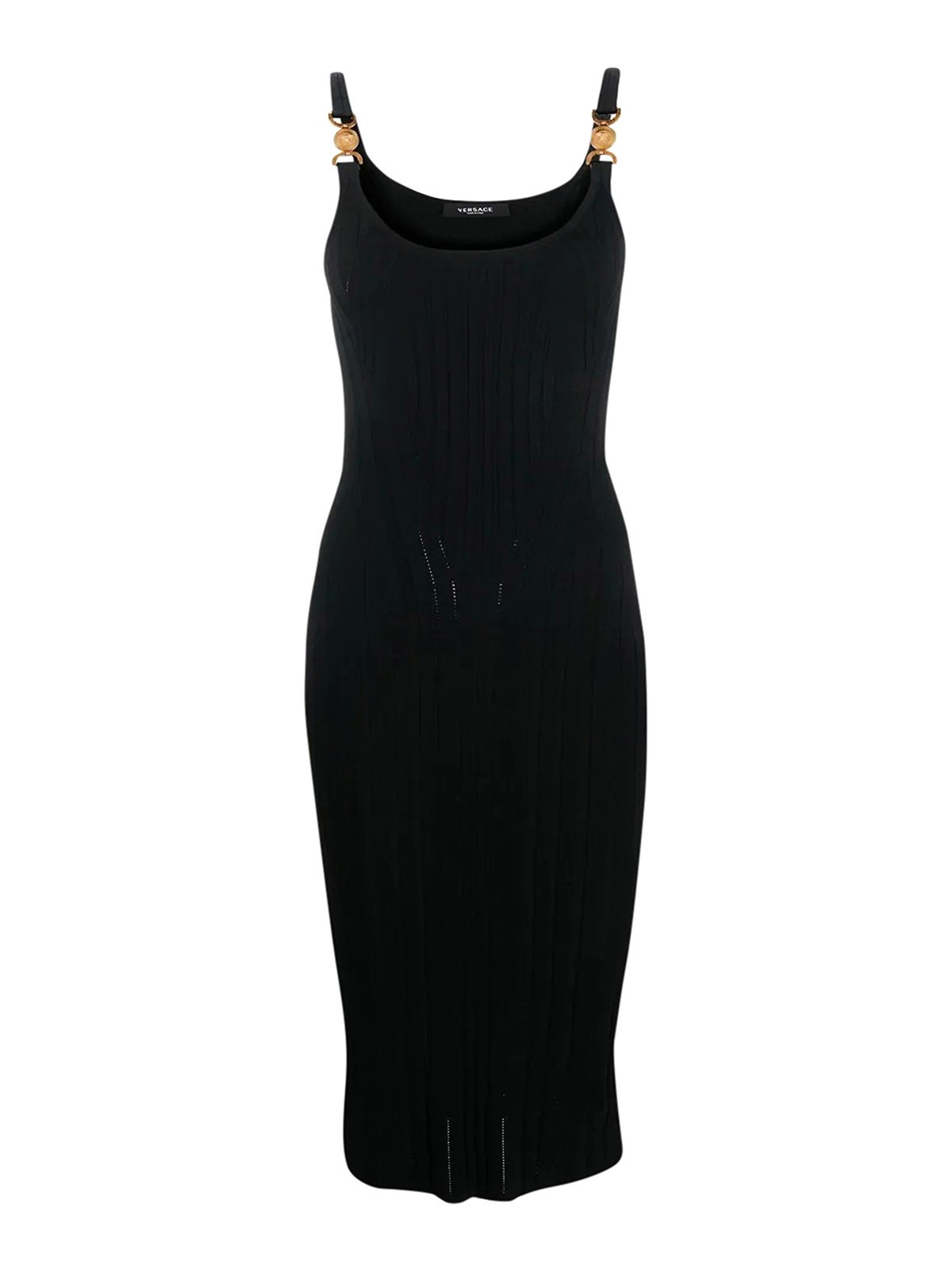 medusa accent knit dress Versace Black Knit Medusa Dress Versace