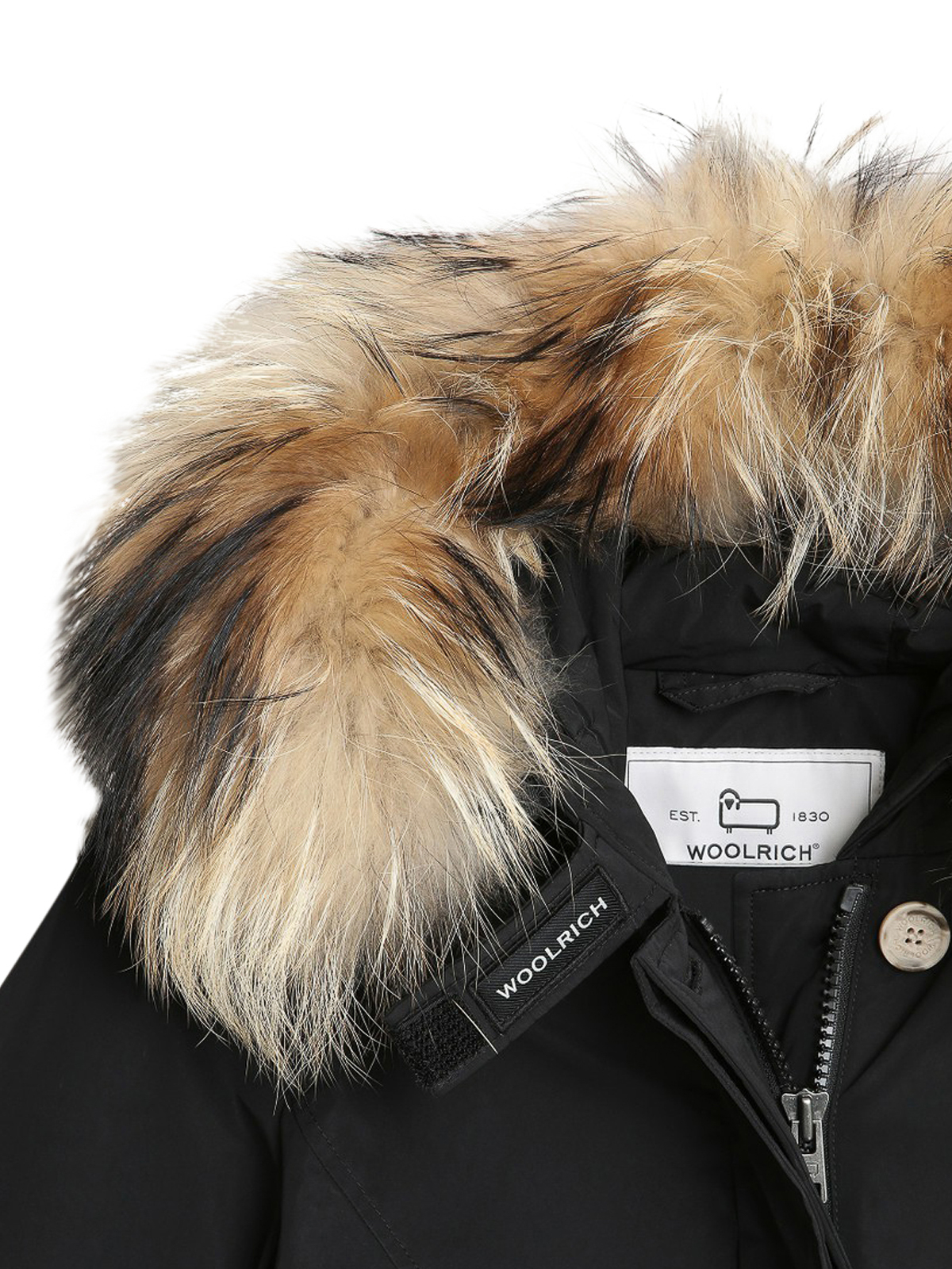 Shop Woolrich Luxury Arctic Raccoon - Negro
