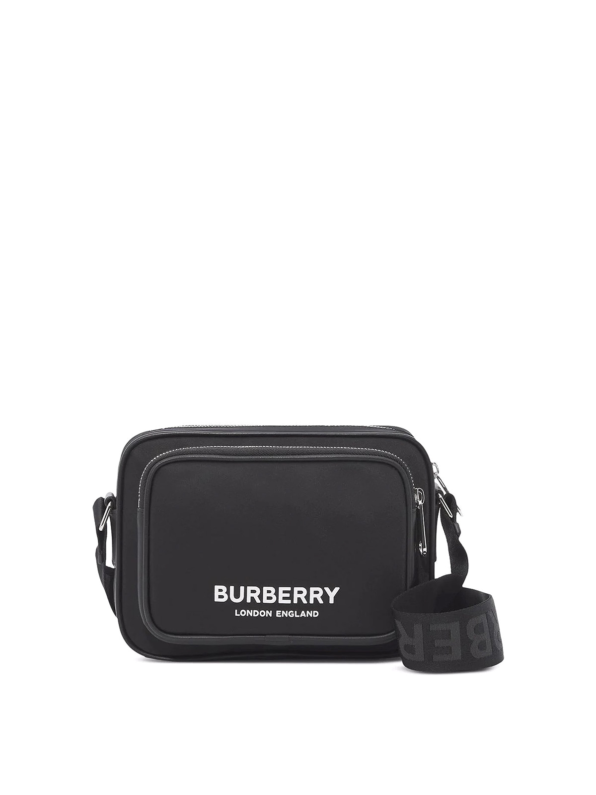 Burberry Logo-print Crossbody Bag In Black