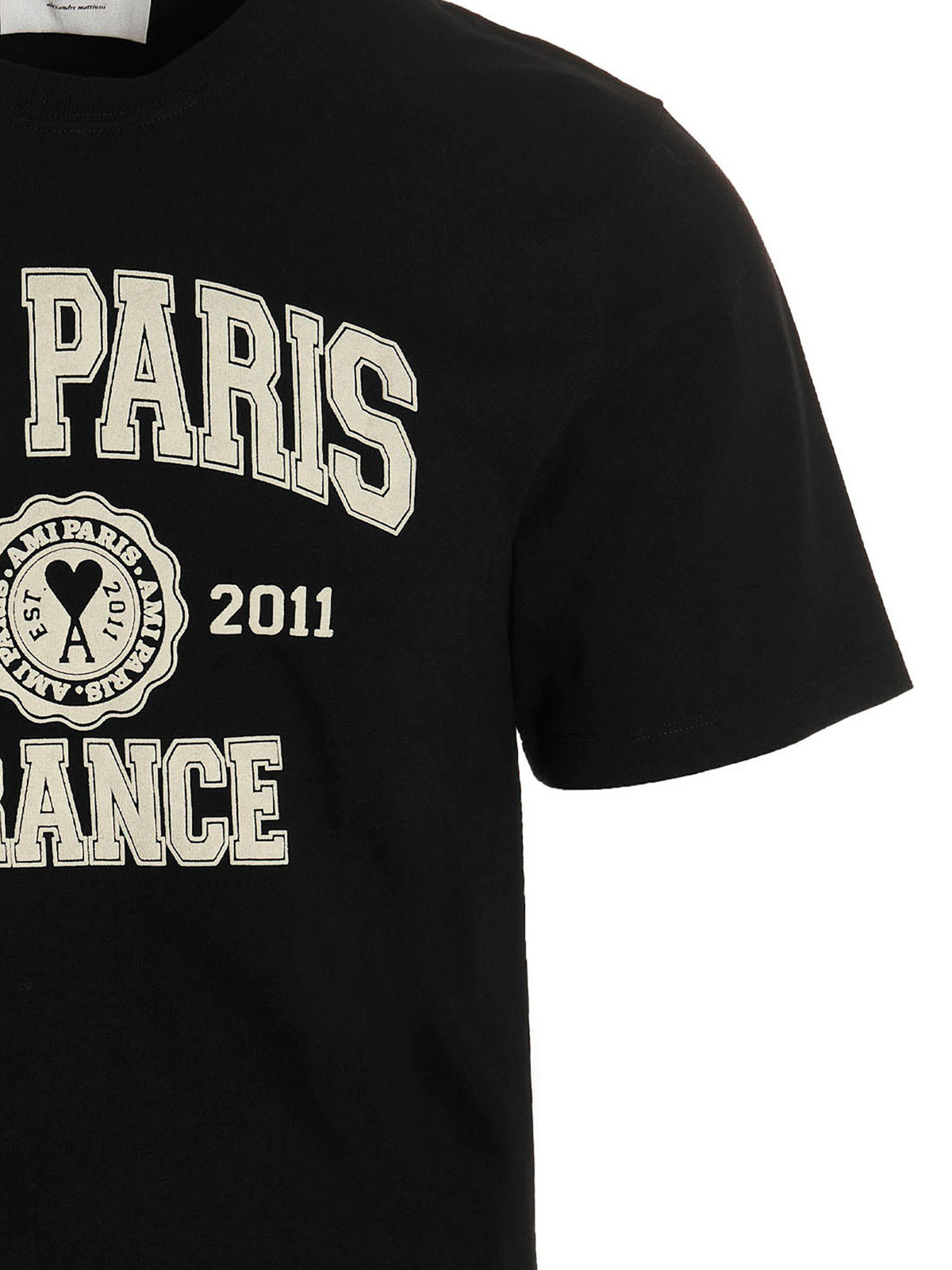 Ami Paris Logo t-shirt - Black - Men | HTS010702001 | thebs.com