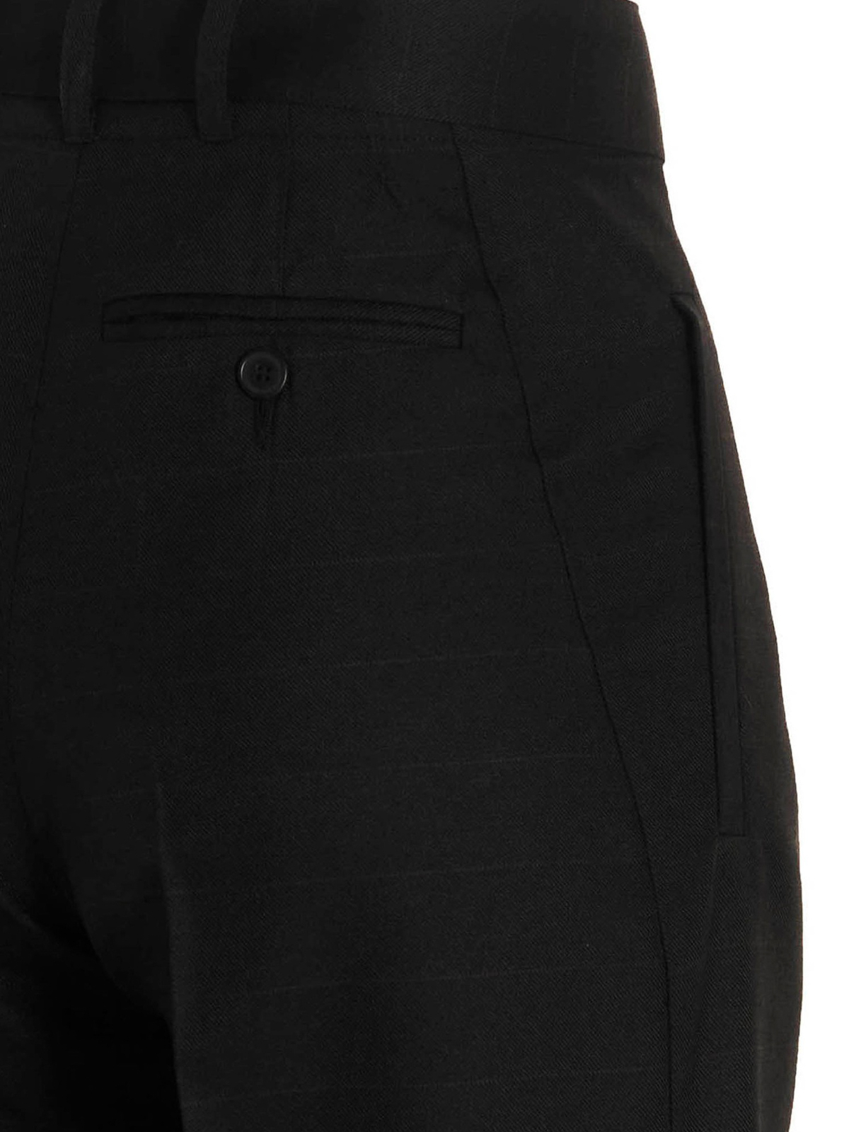 Shop Capasa Checked Pants In Negro