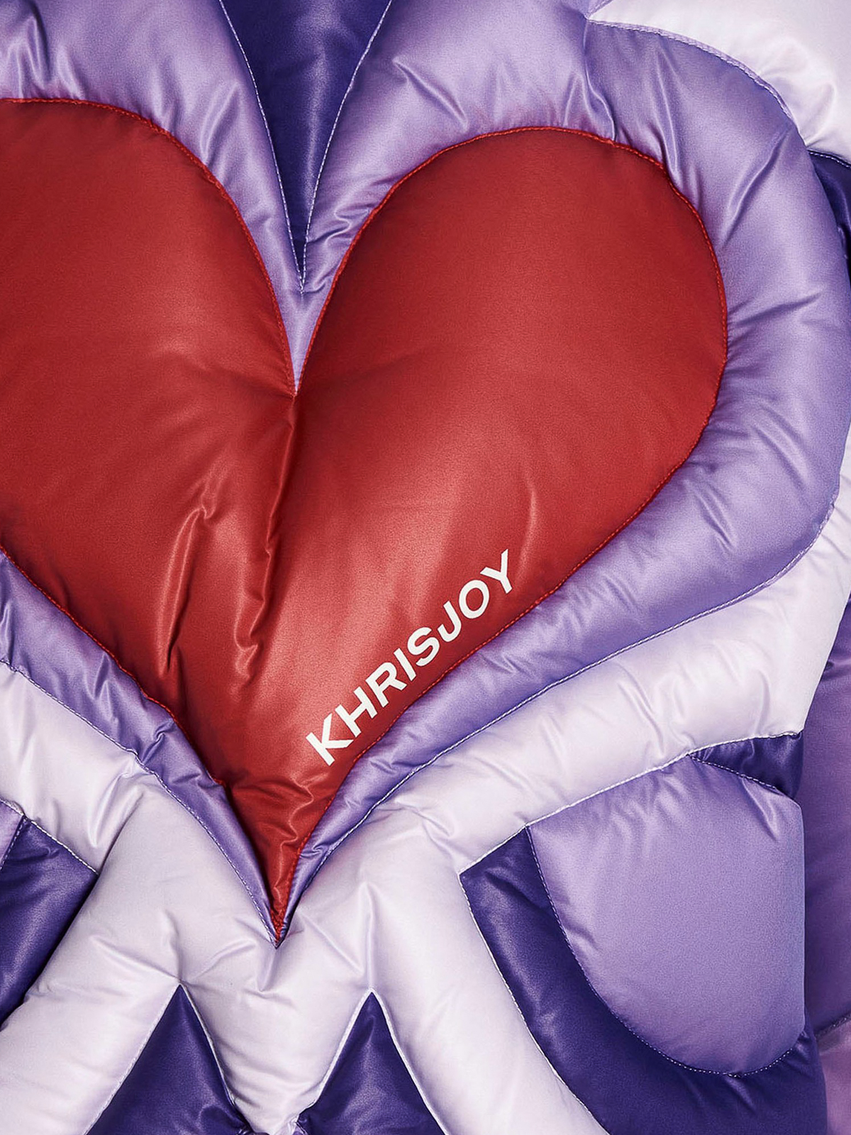 KhrisJoy Hearts puffer jacket - Purple - Women KhrisJoy Hearts puffer jacket - Purple - Women