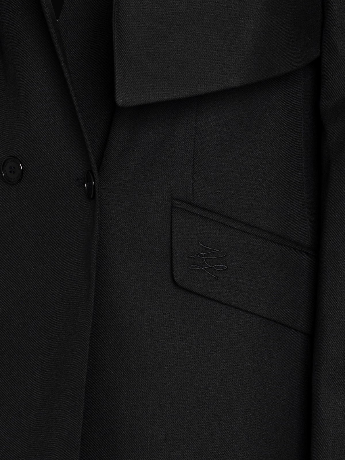 Shop Karl Lagerfeld Tech Fabric Blazer In Negro