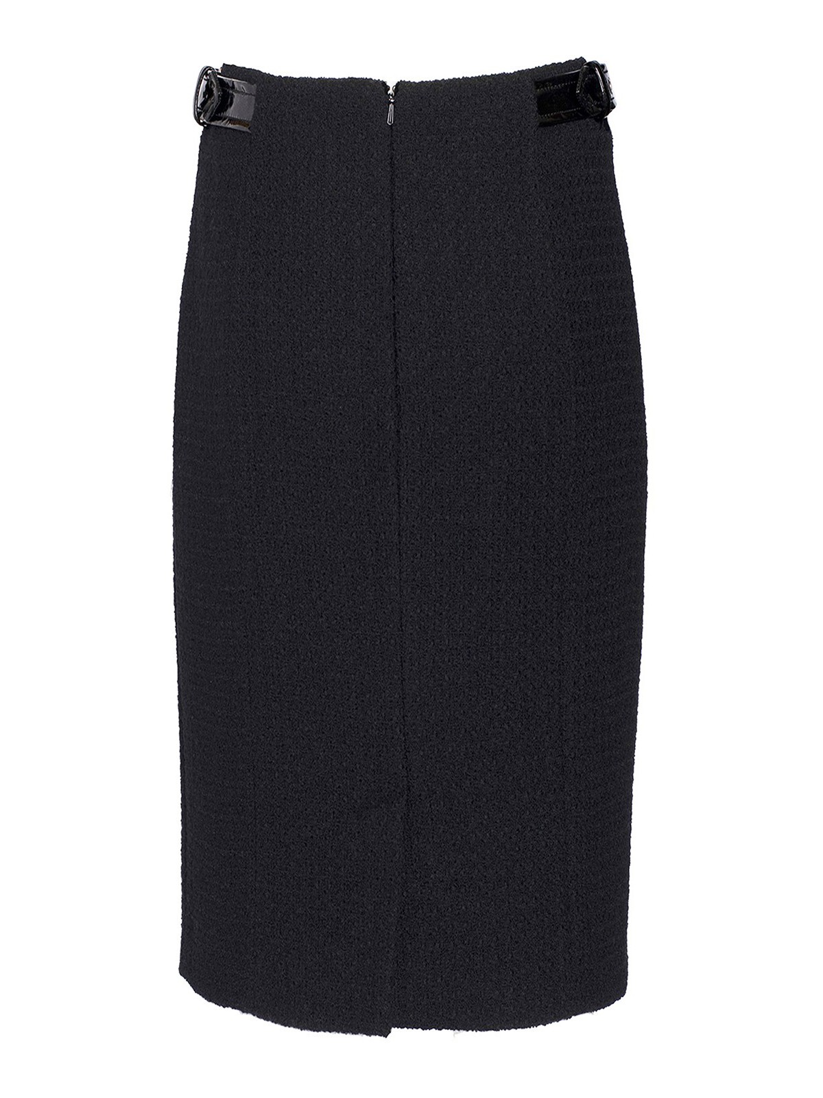 Shop Moschino Bekted Skirt In Negro