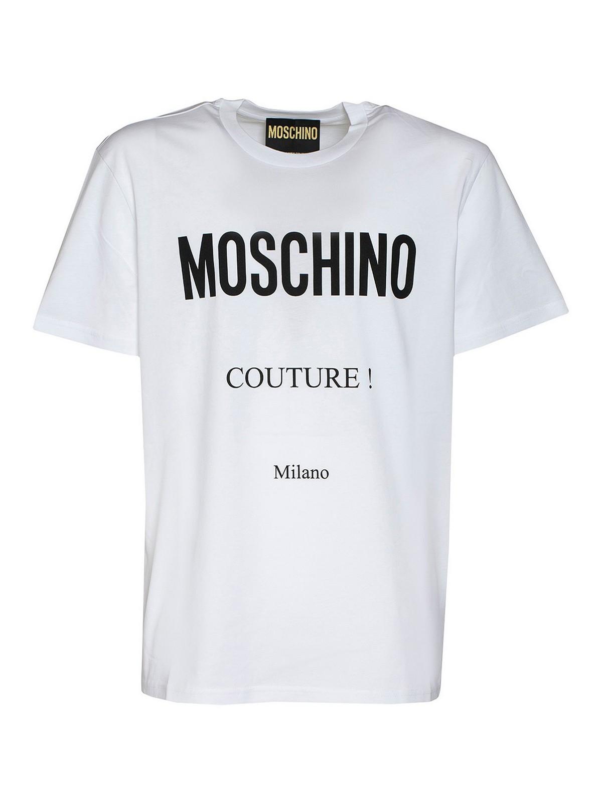 Moschino Label T-shirt In White
