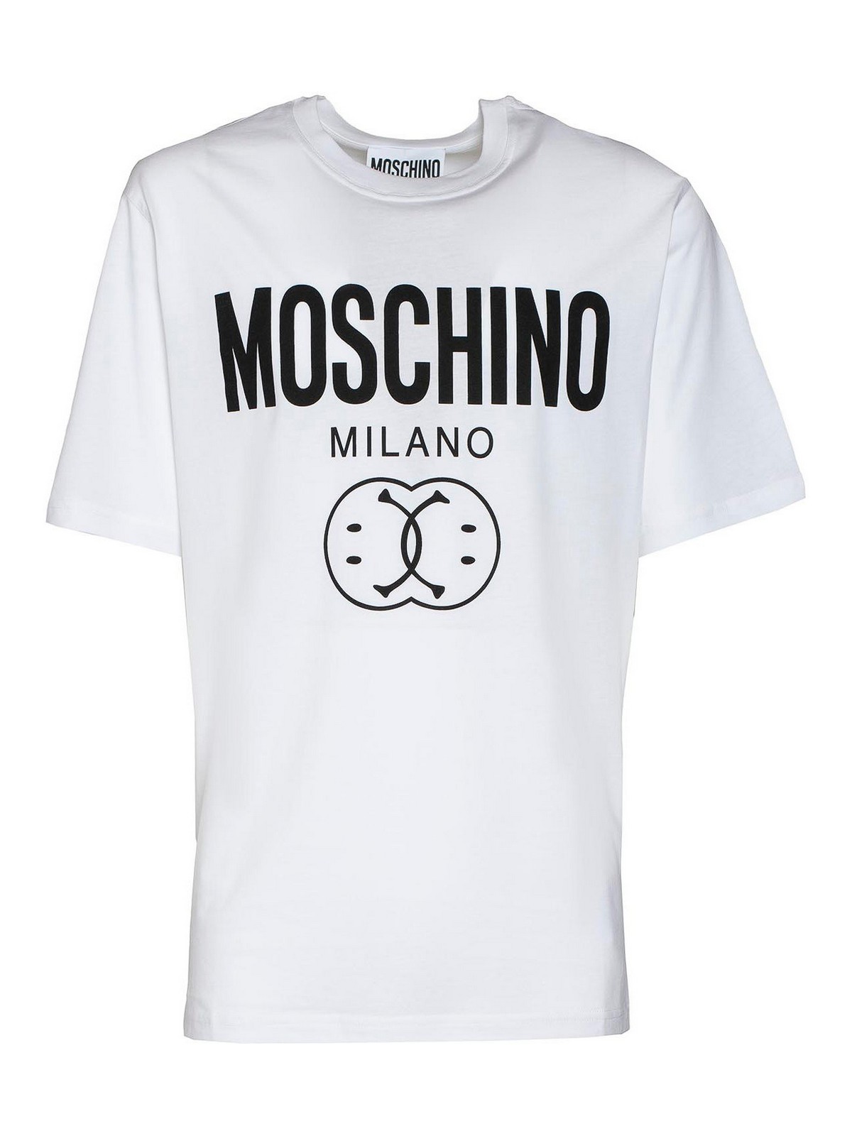 Shop Moschino 2 Smile T-shirt In White
