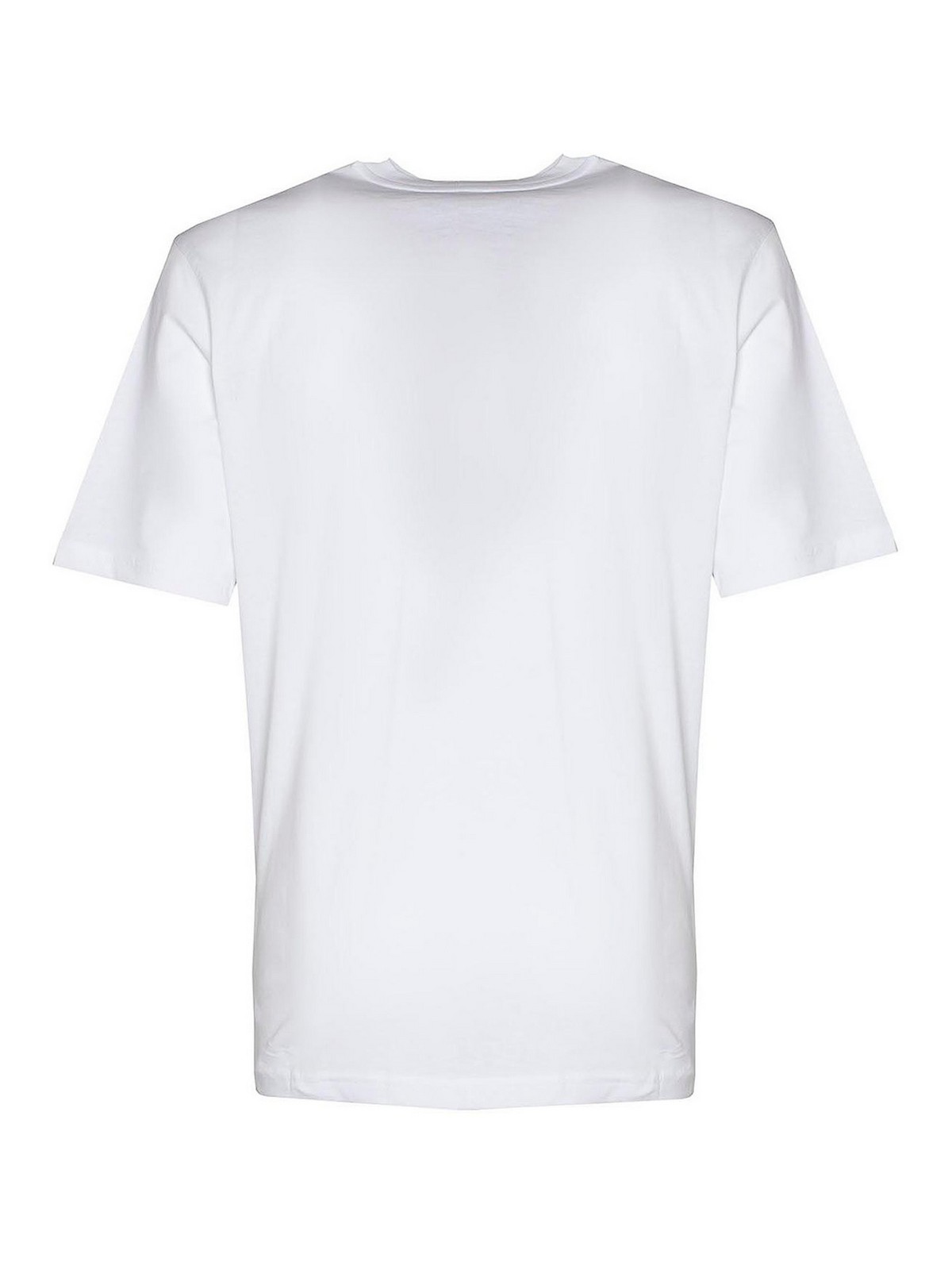 Shop Moschino 2 Smile T-shirt In White