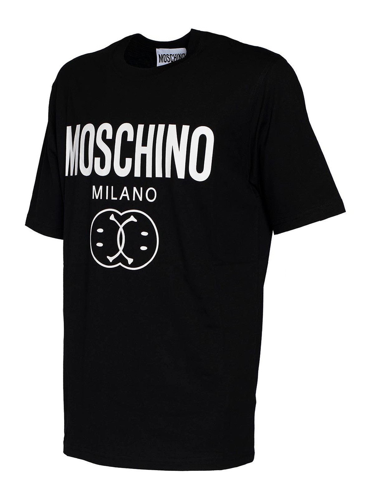 Shop Moschino 2 Smile T-shirt In Black