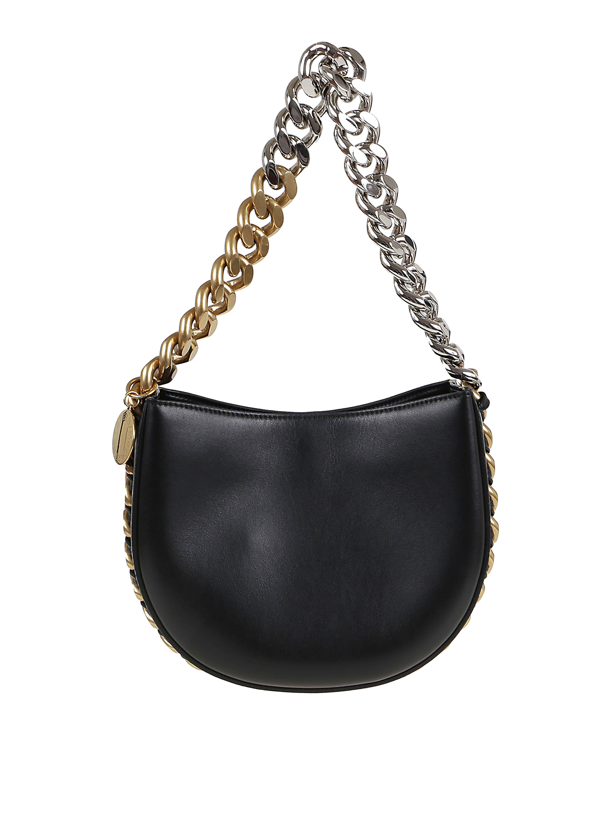 Stella Mccartney Frayme Small Faux Leather Bag In Negro