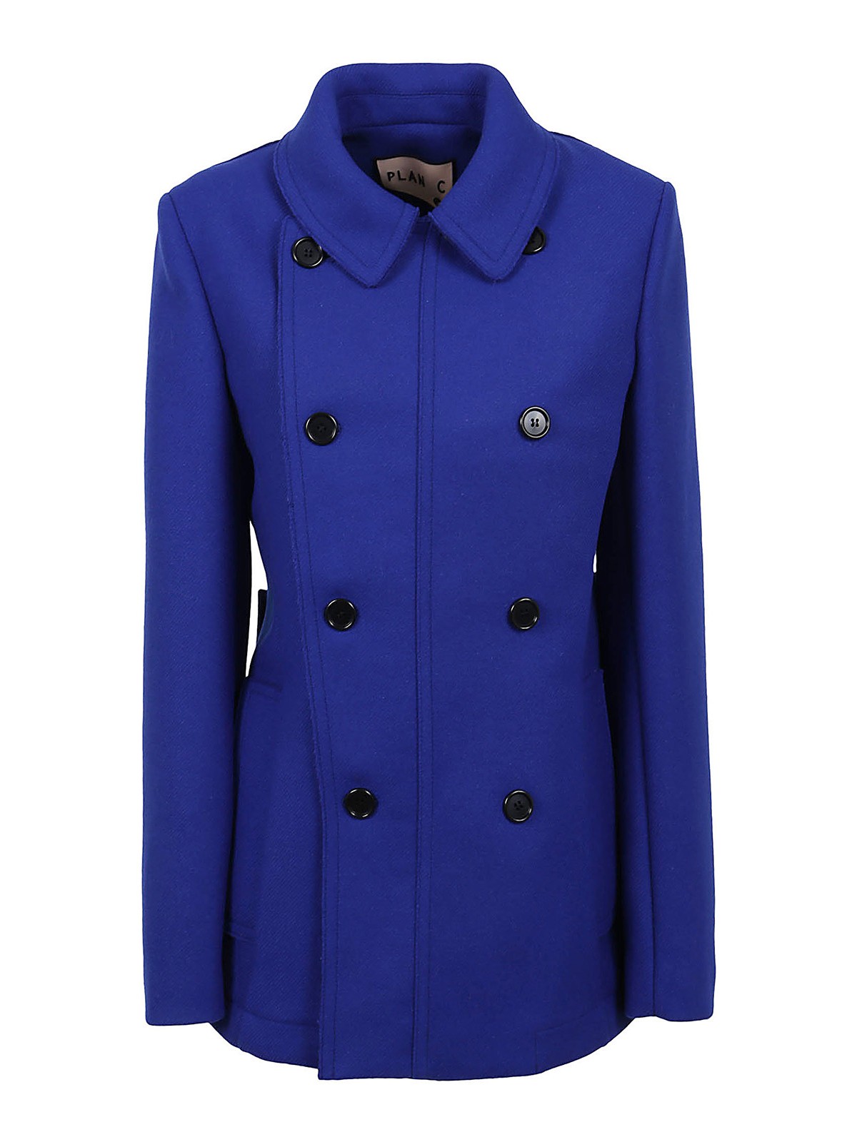 manteau court bleu