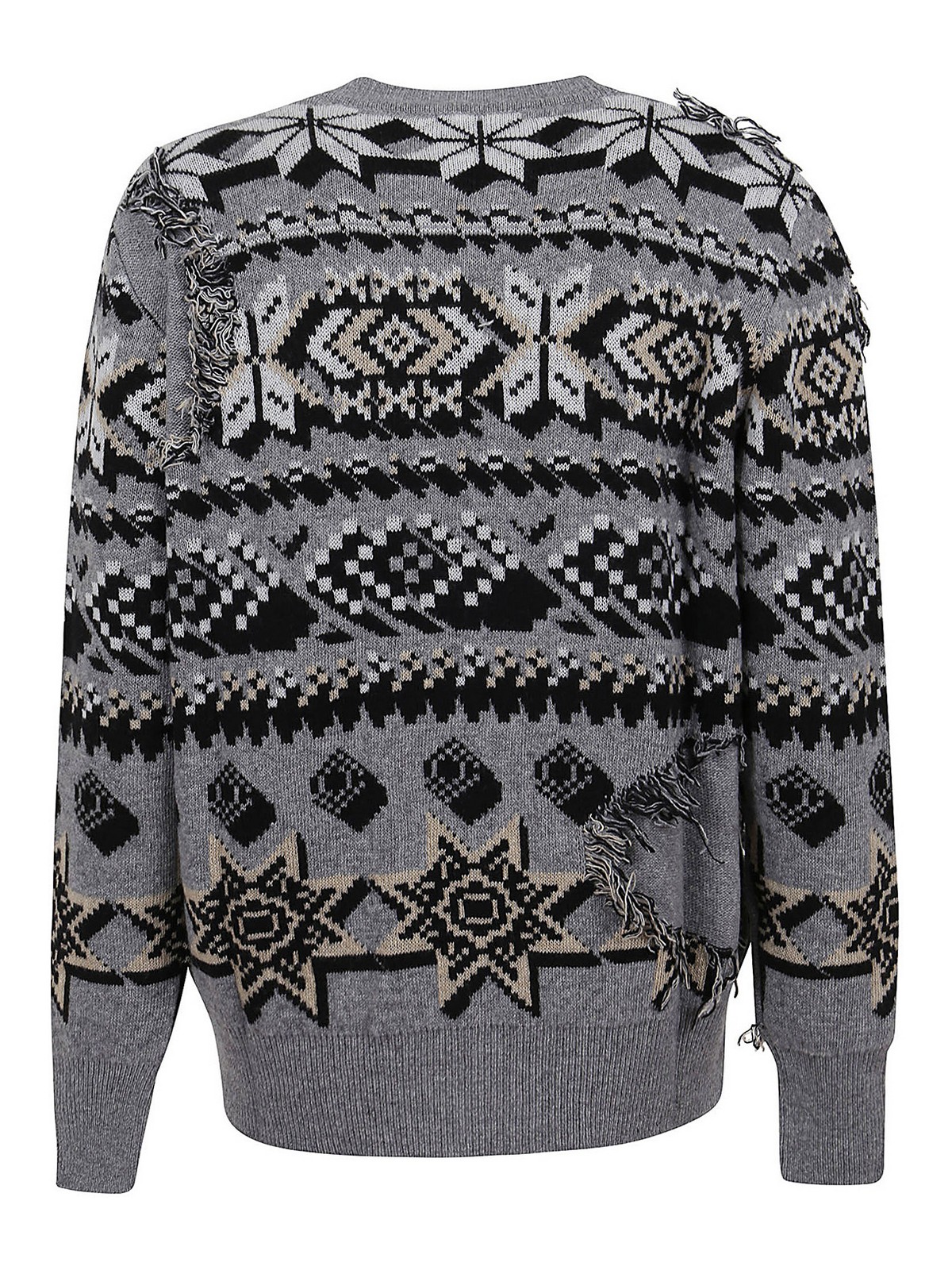 Shop Etro Logo Embroidery Wool Sweater In Gris