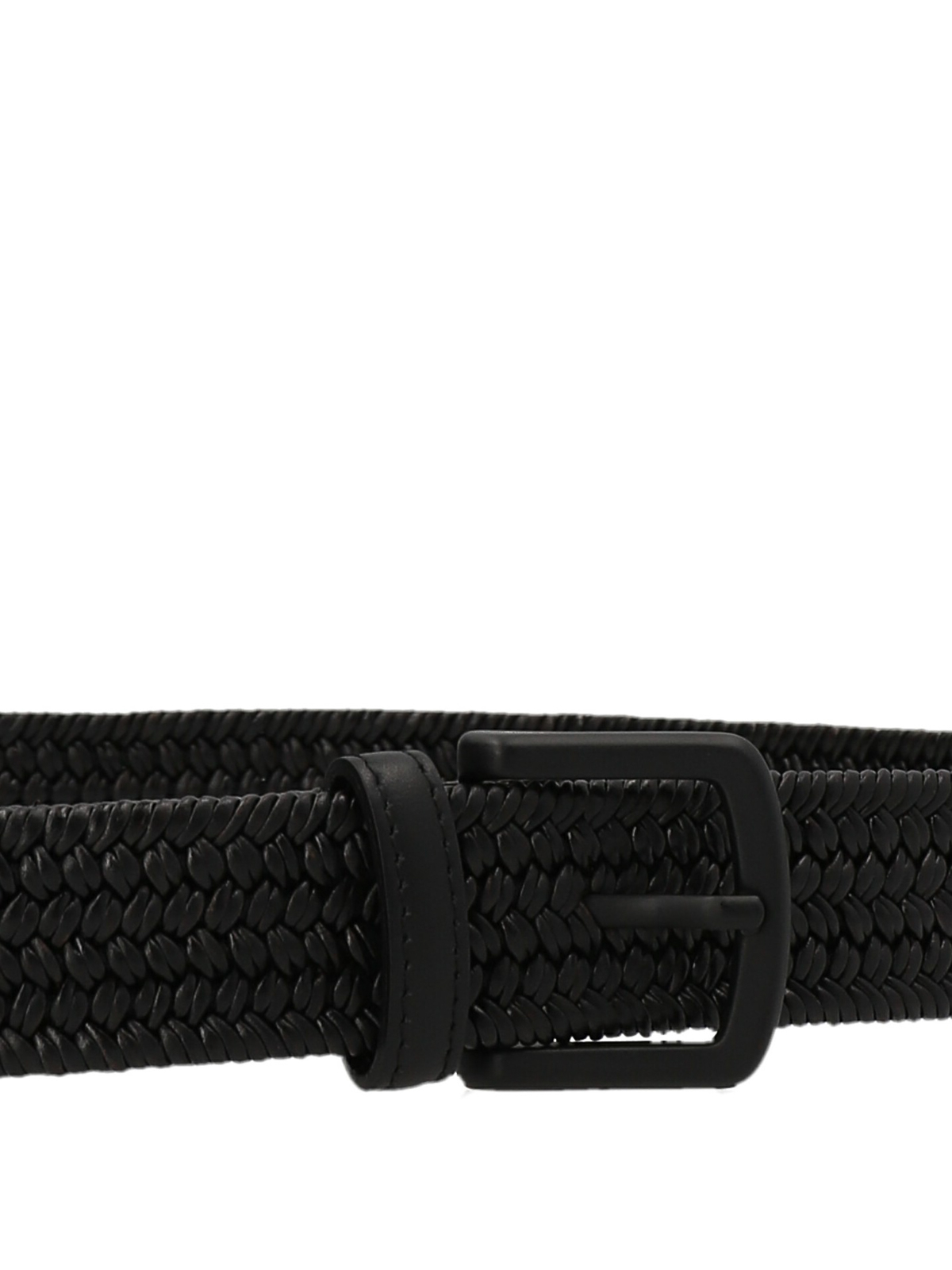 Shop Andrea D'amico Braided Leather Belt In Black