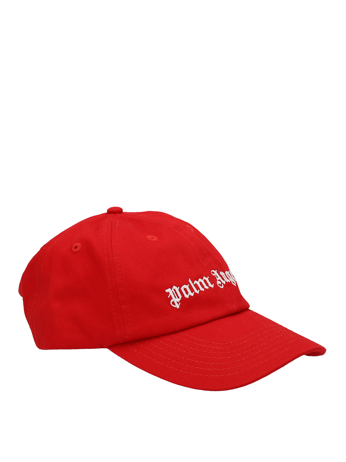 Shop Palm Angels Logo Embroidery Cap In Red