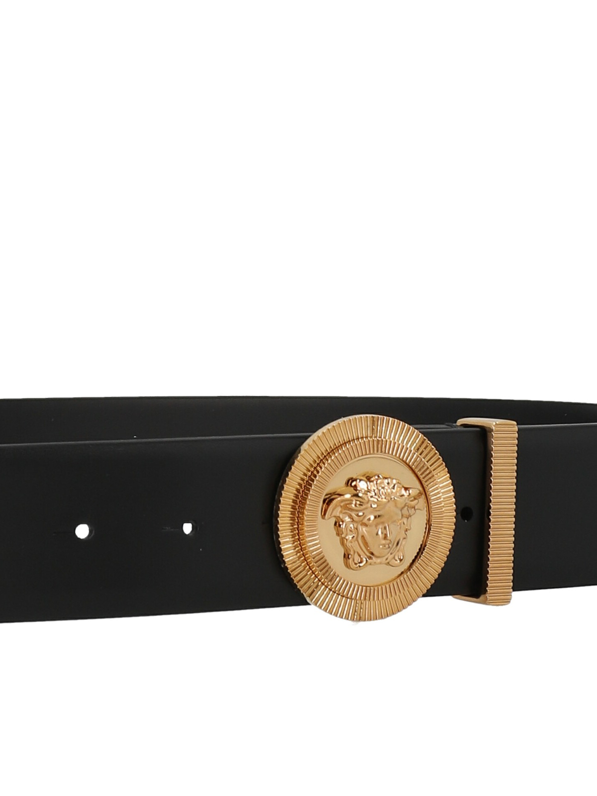 Versace Black Medusa Chain Print Reversible Belt