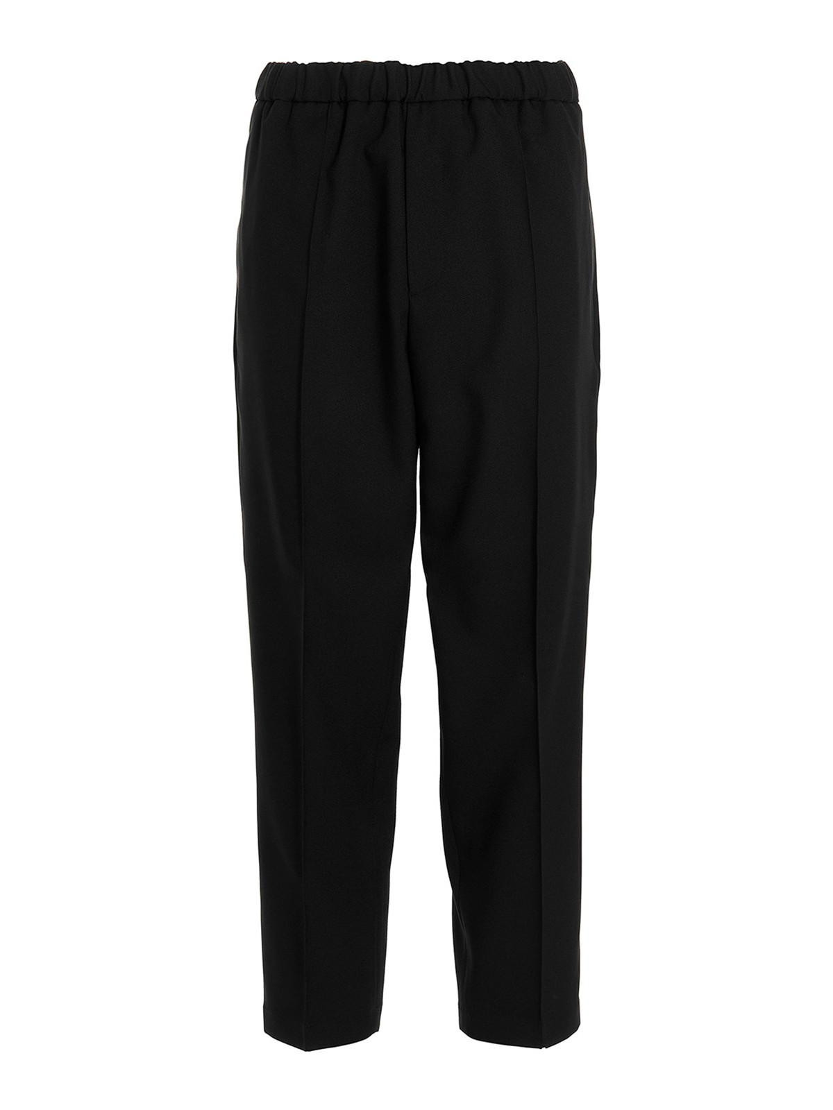 Shop Jil Sander Gabardine Trousers In Black