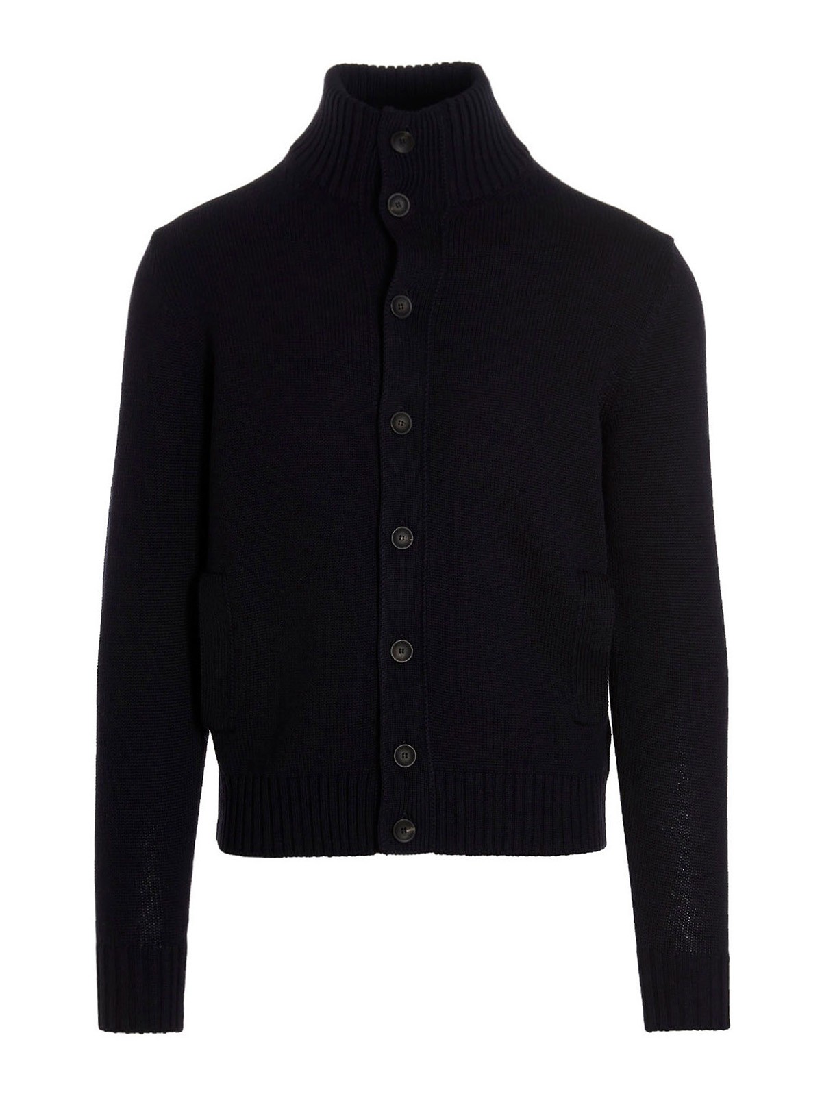 トップス Maison carree WOOL G-Jyan BLACK Maison Margiela Distressed Half Zip Sweater