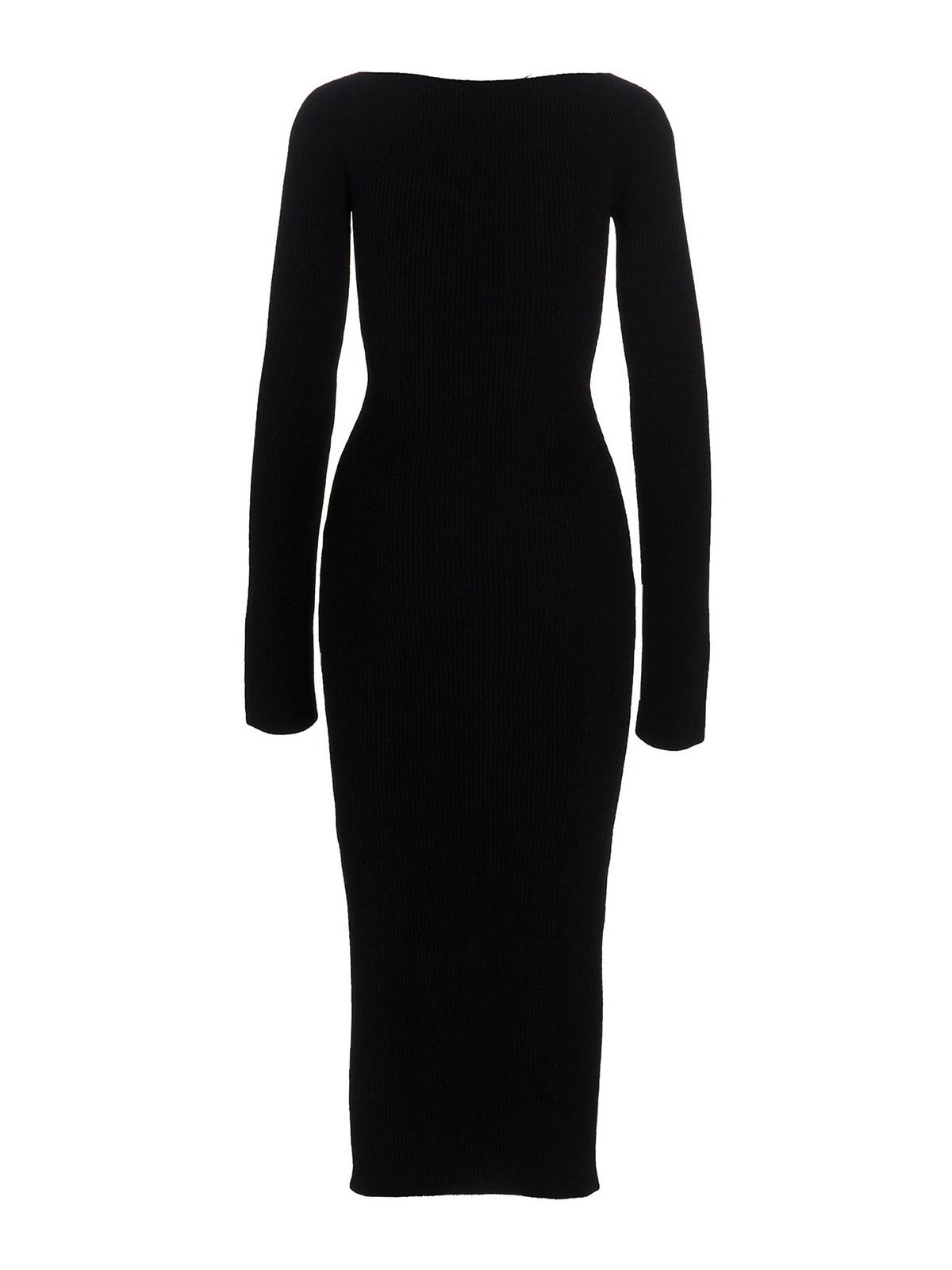Shop Khaite Beth Midi Dress In Negro