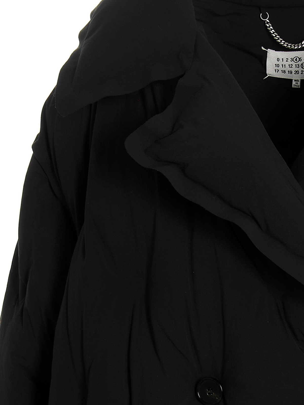 Shop Maison Margiela Double Breast Padded Coat In Negro