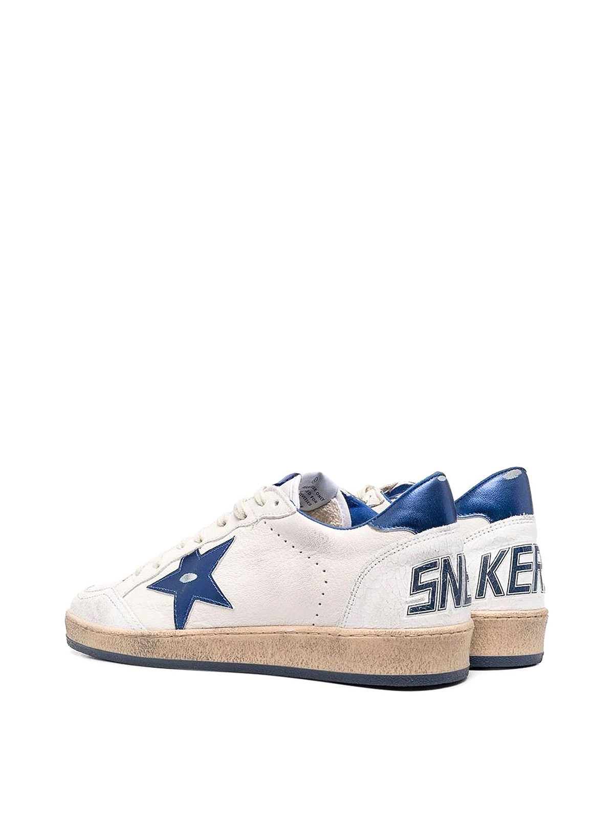 Shop Golden Goose Leather Sneakers In Blanco