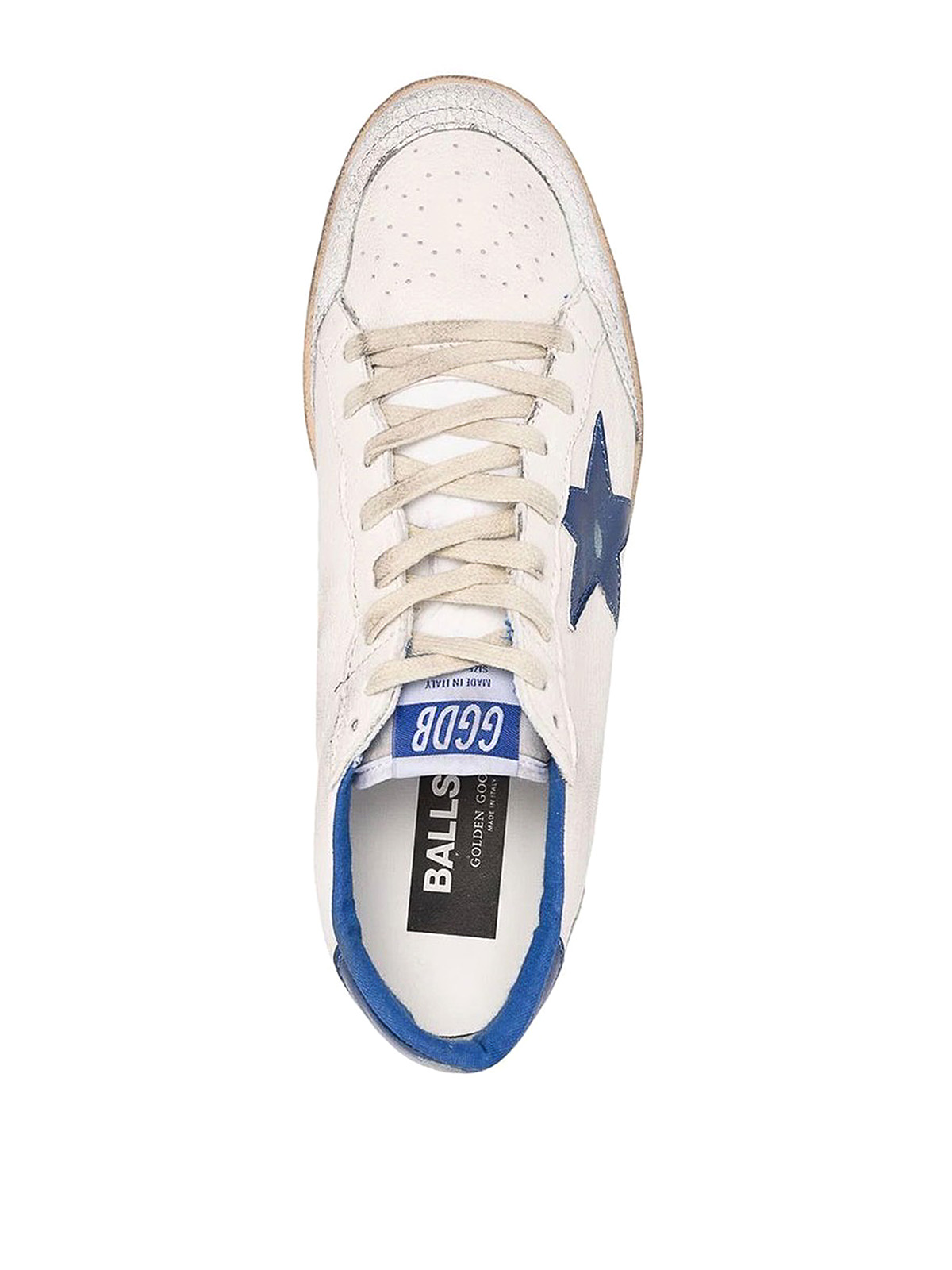 Shop Golden Goose Leather Sneakers In Blanco