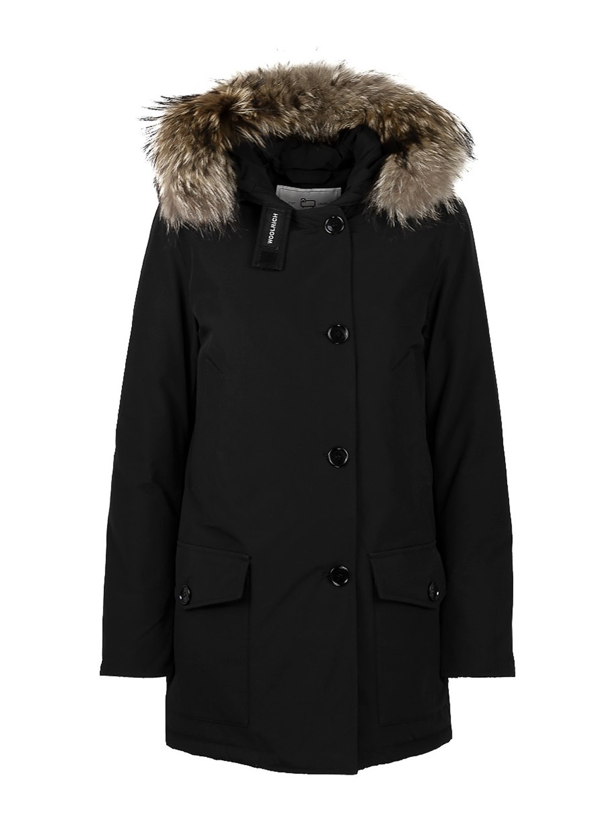 Shop Woolrich Arctic Detachable Fur Parka In Negro