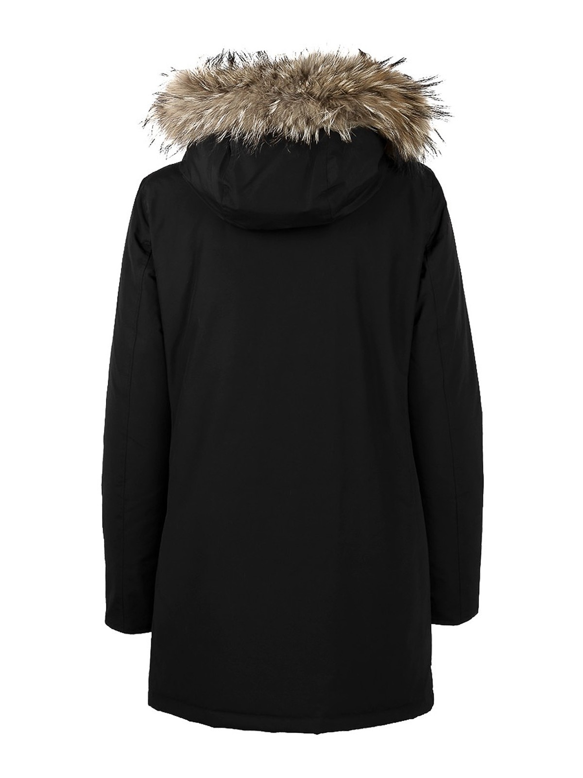 Shop Woolrich Arctic Detachable Fur Parka In Negro
