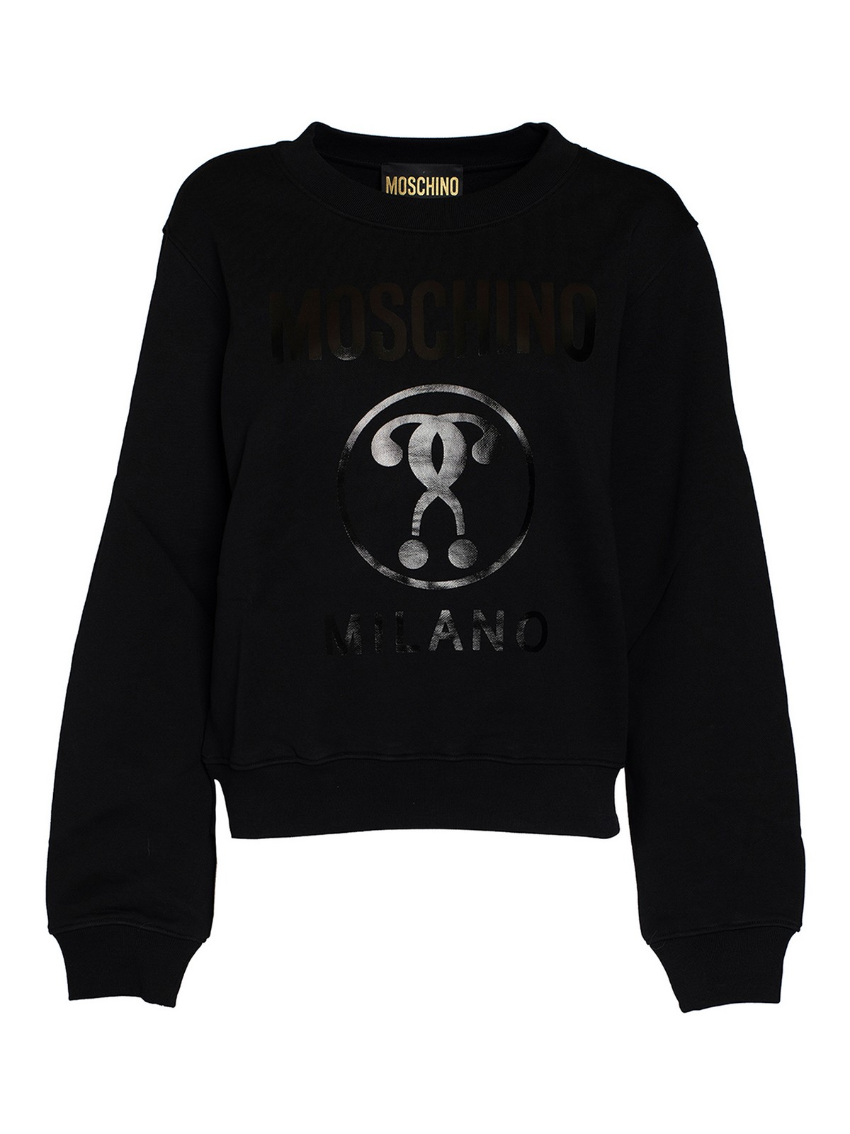Moschino Dqm Logo Sweatshirt In Negro