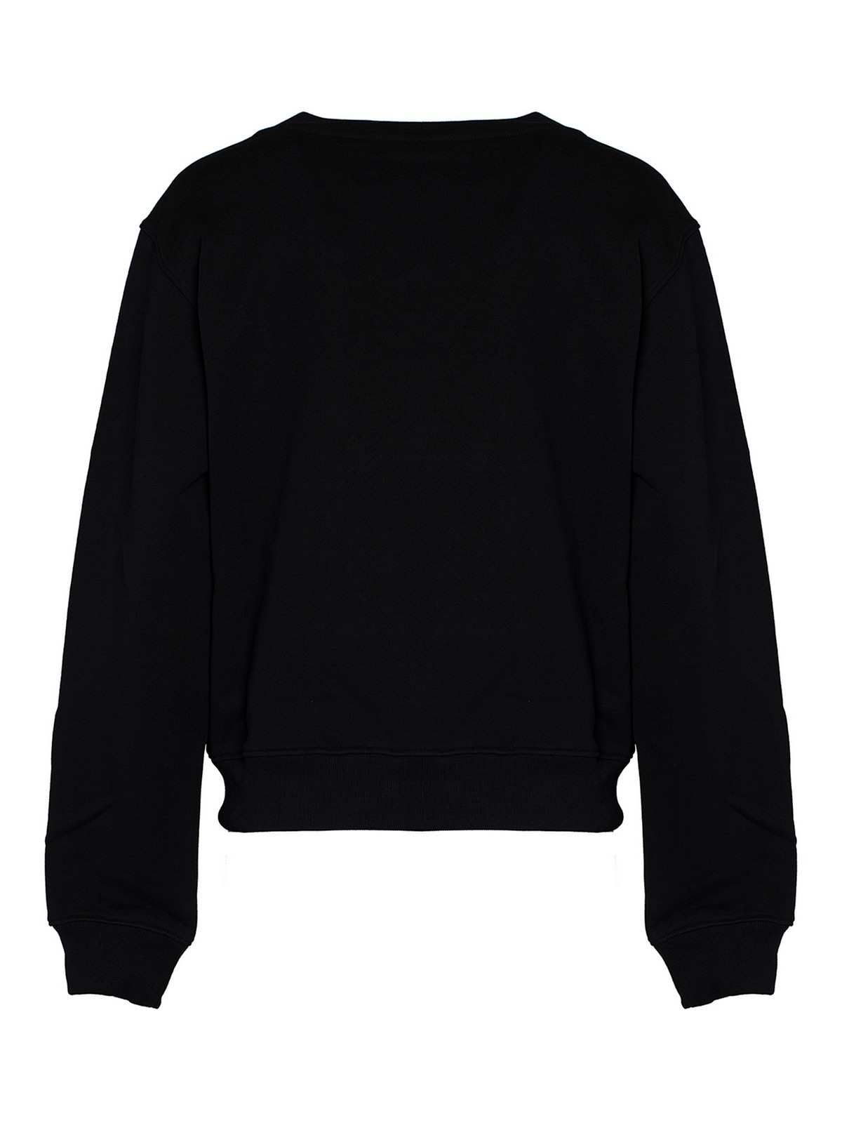 Shop Moschino Dqm Logo Sweatshirt In Negro