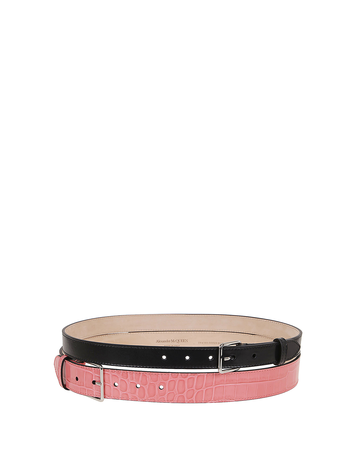 alexander mcqueen 幅広ベルト Alexander McQueen Wide Leather Buckle Belt, Black, New | eBay