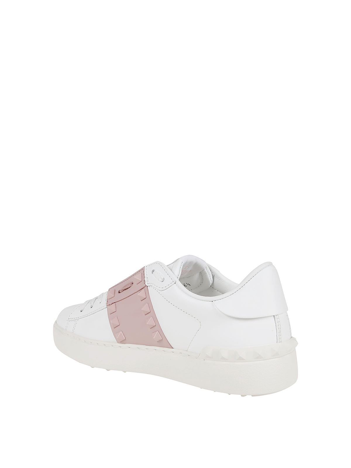 Shop Valentino Rockstud Untitled Sneakers In White