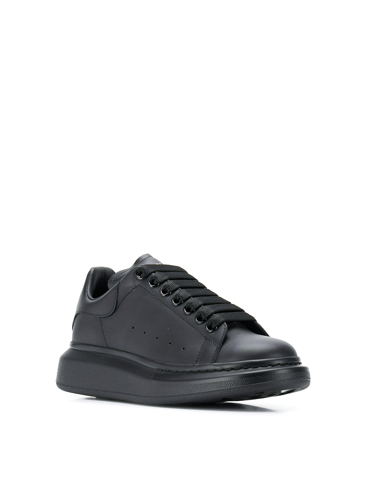 Oversized Sneakers - Alexander McQueen - White/Black - Leather