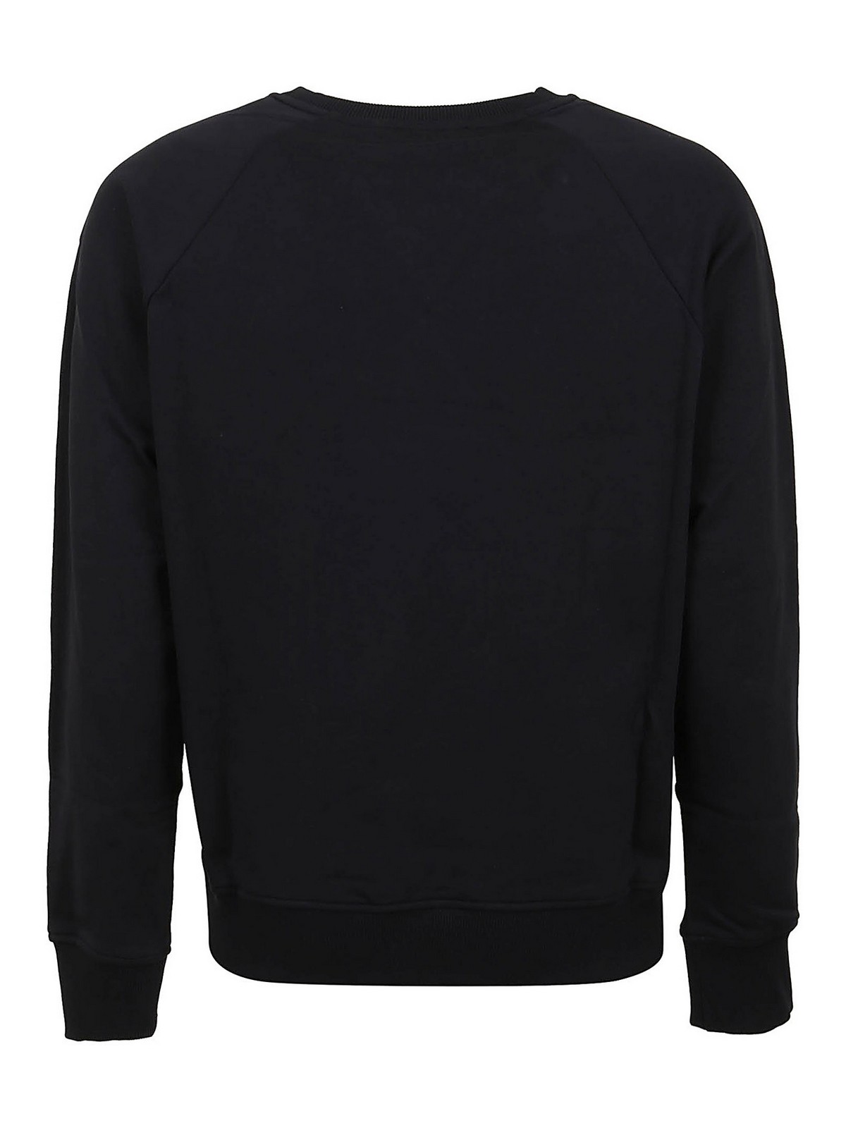 Shop Balmain Cotton Sweatshirt In Negro