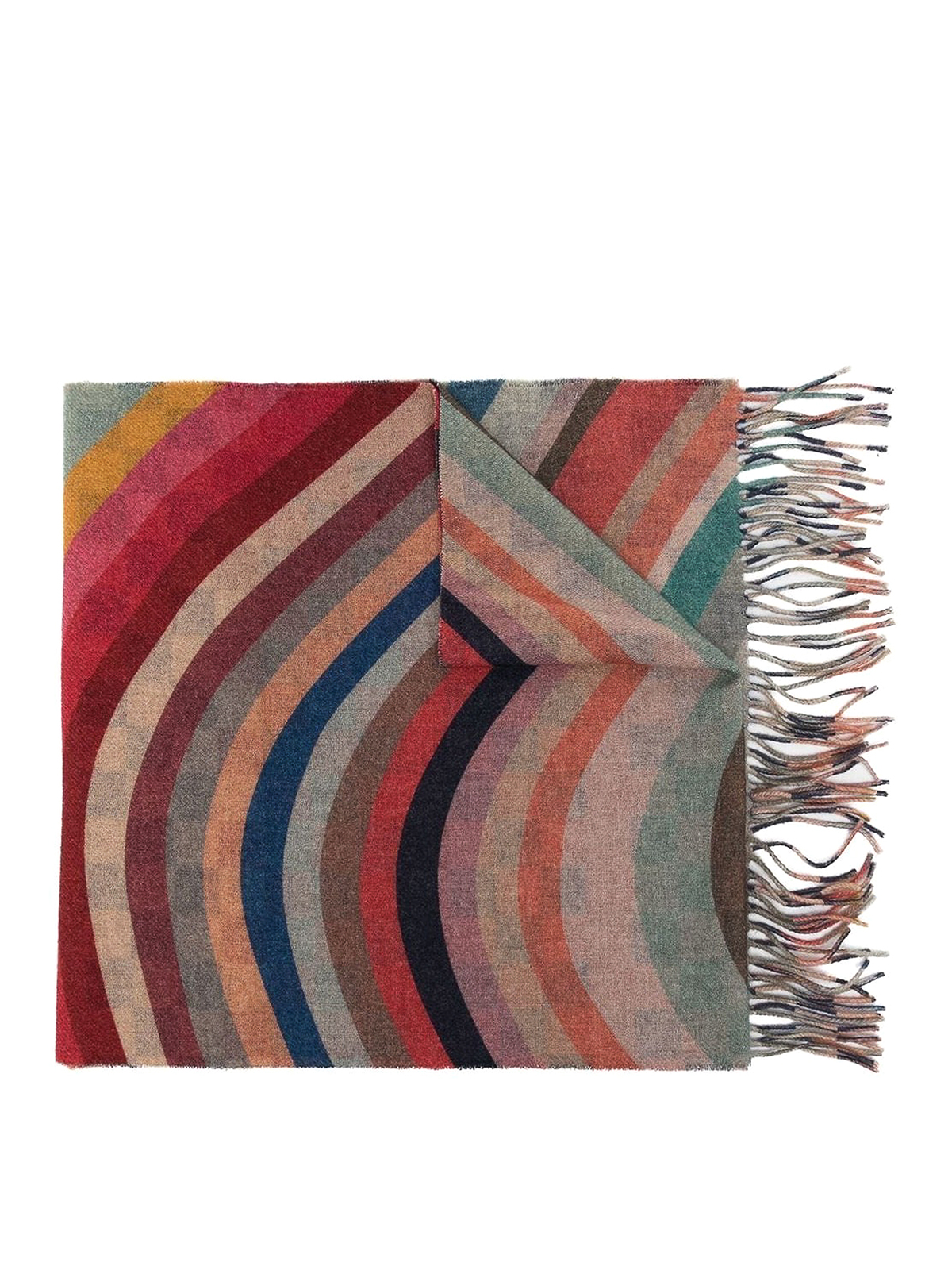 Shop Paul Smith Printed Scarf In Multicolour