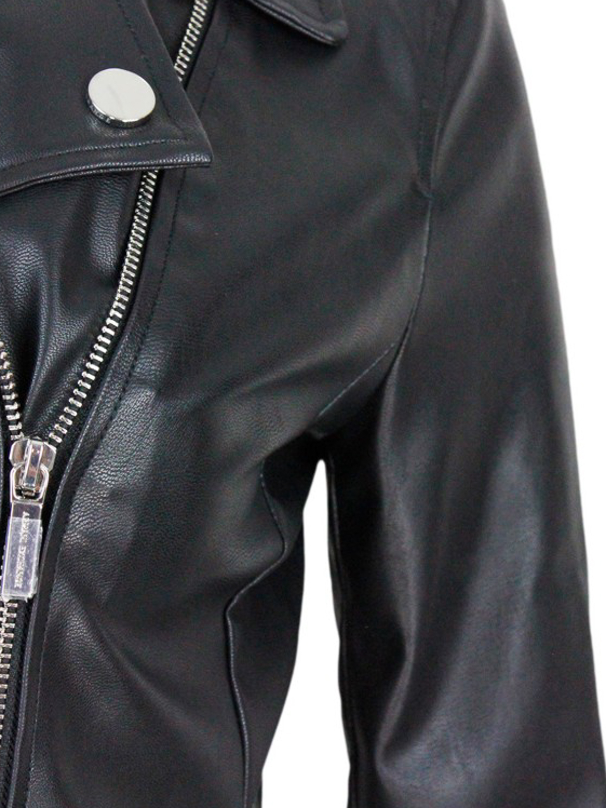 Shop Armani Exchange Faux Leather Jacket In Black