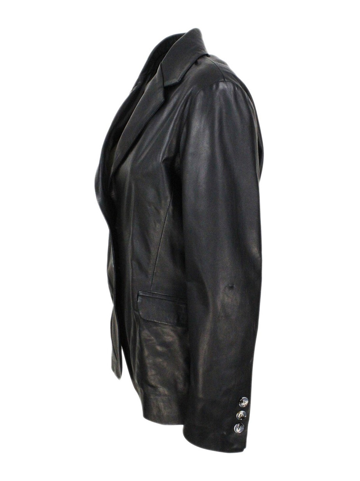 Shop Barba Leather Blazer In Negro