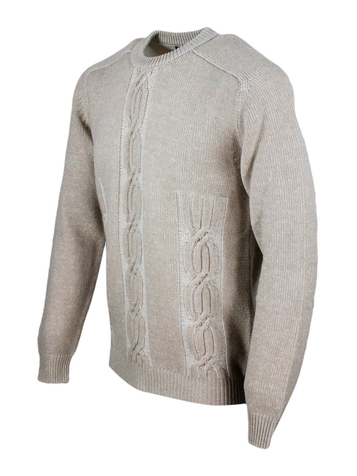 Shop Kiton Cable Knit Cashmere Sweater In Blanco